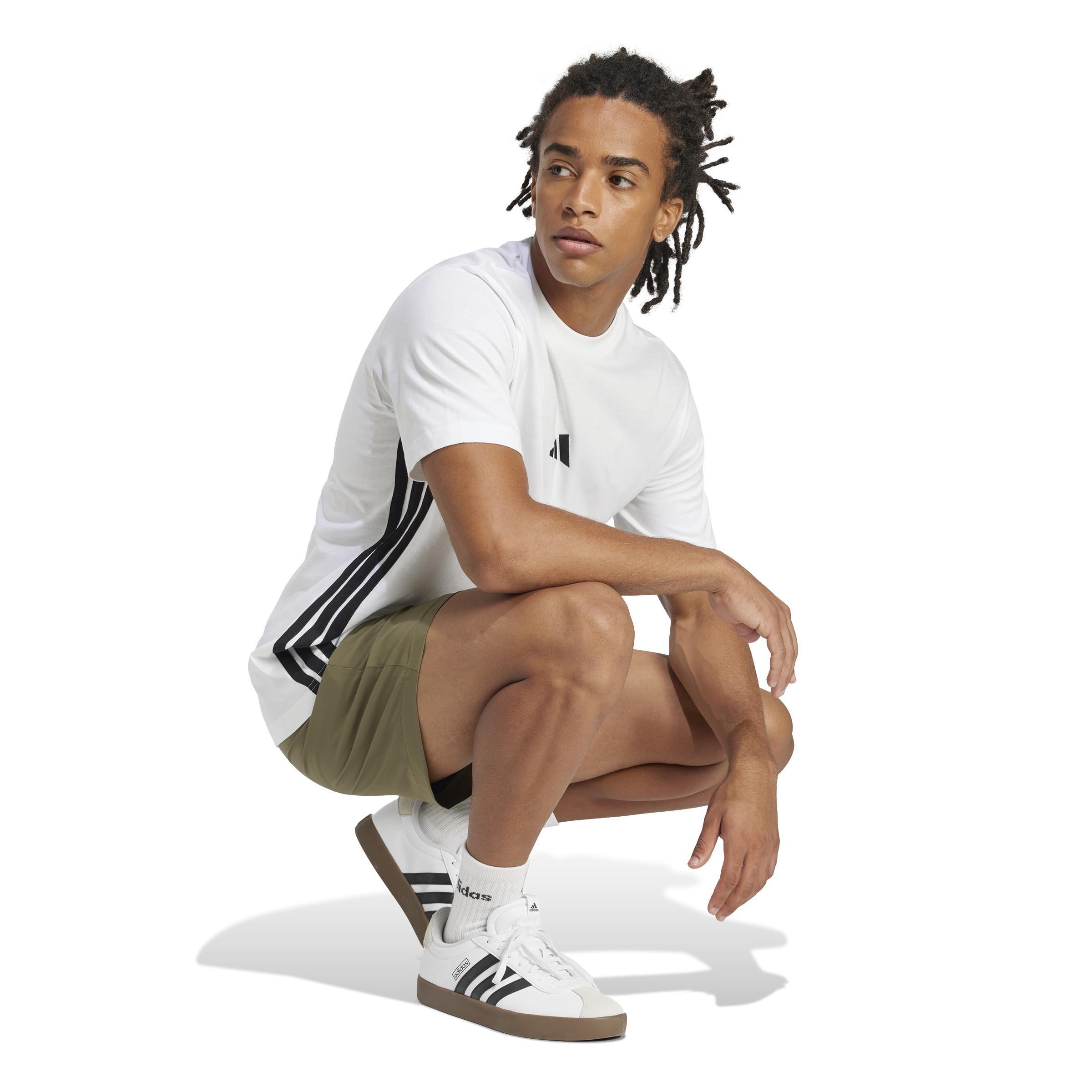 Essentials 3-Stripes Single Jersey T-Shirt, White, , large image number 5