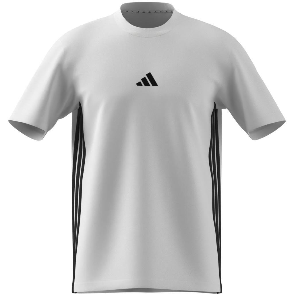 Essentials 3-Stripes Single Jersey T-Shirt, White, A701_ONE, large image number 7