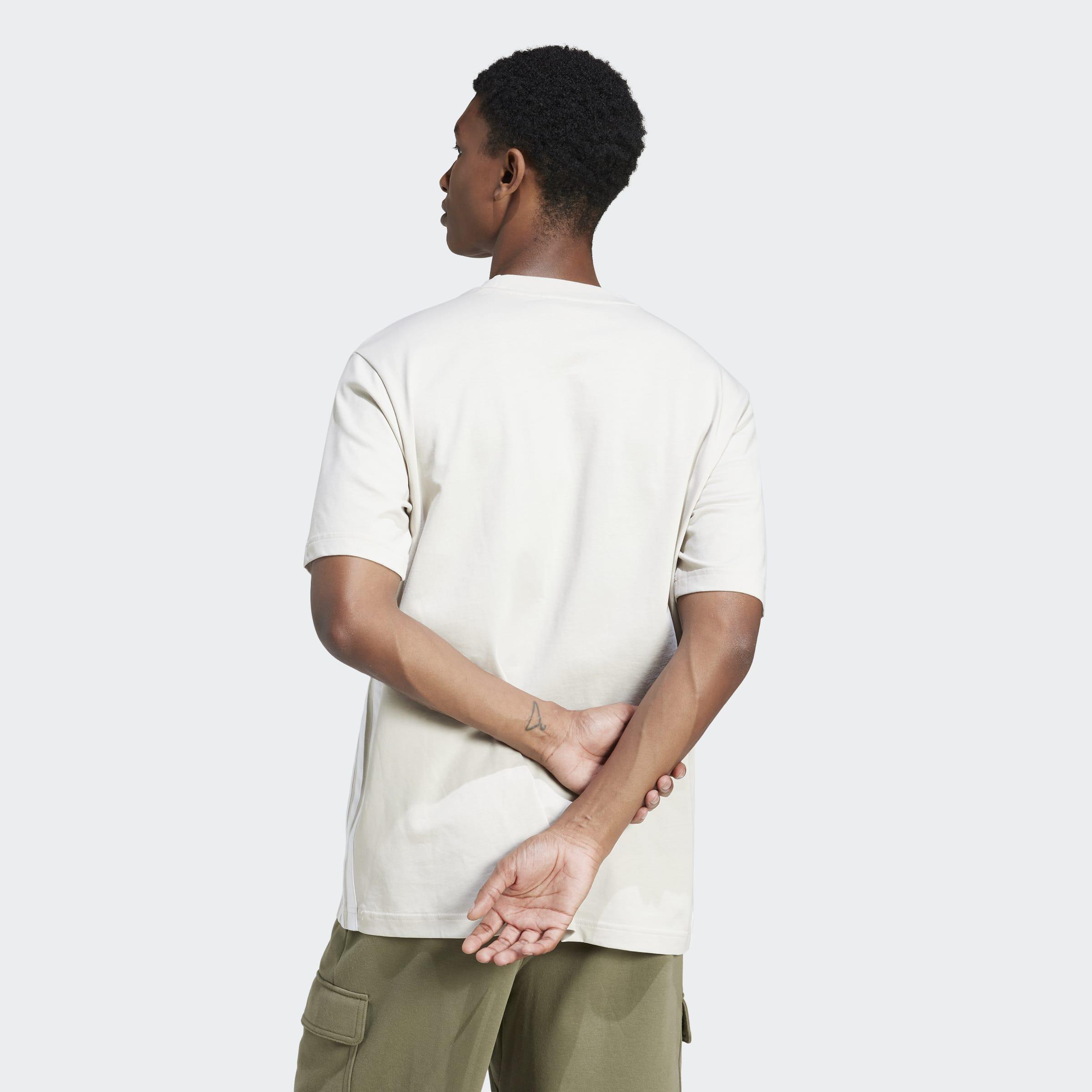 Essentials 3-Stripes Single Jersey T-Shirt, Beige, A701_ONE, large image number 1