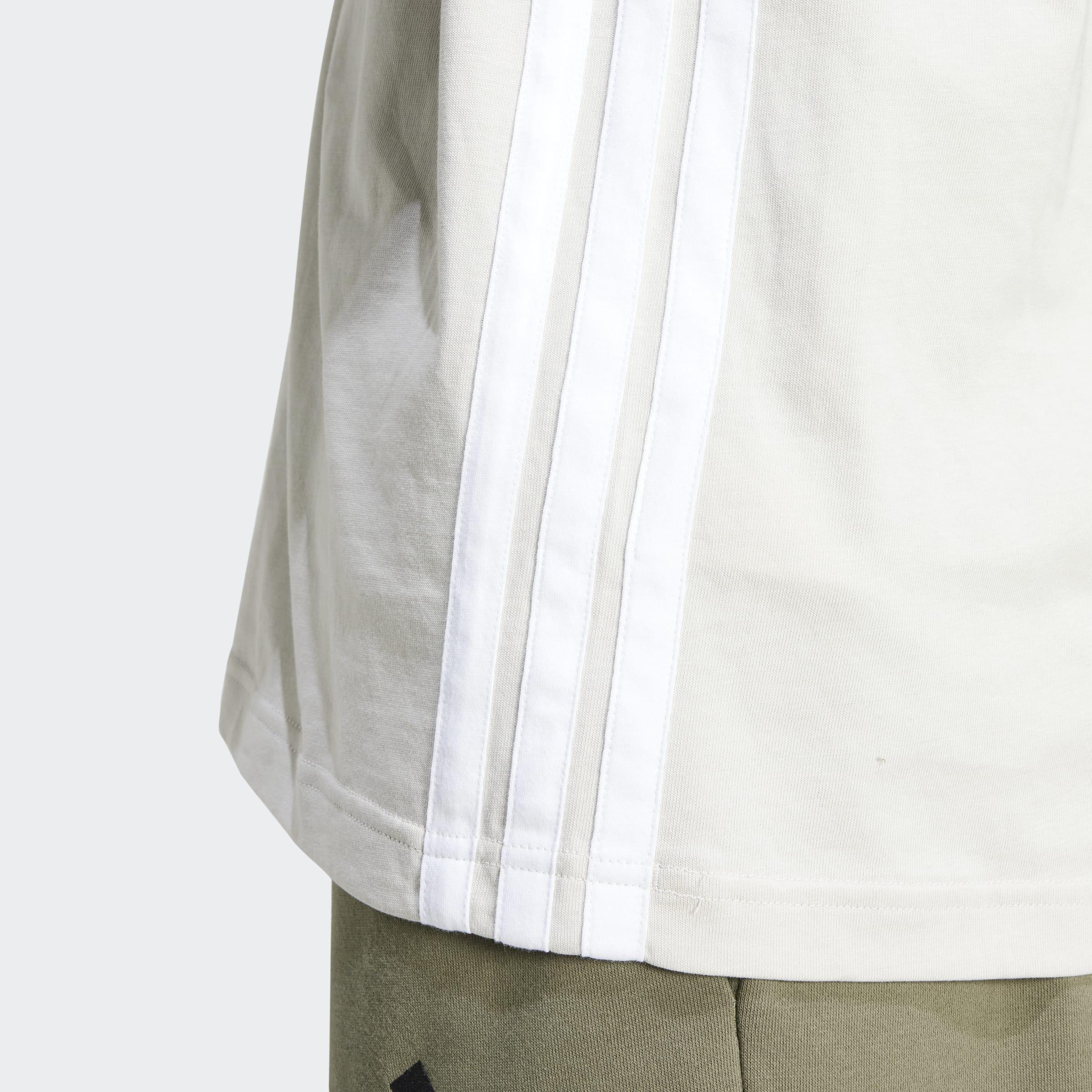 Essentials 3-Stripes Single Jersey T-Shirt, Beige, A701_ONE, large image number 2