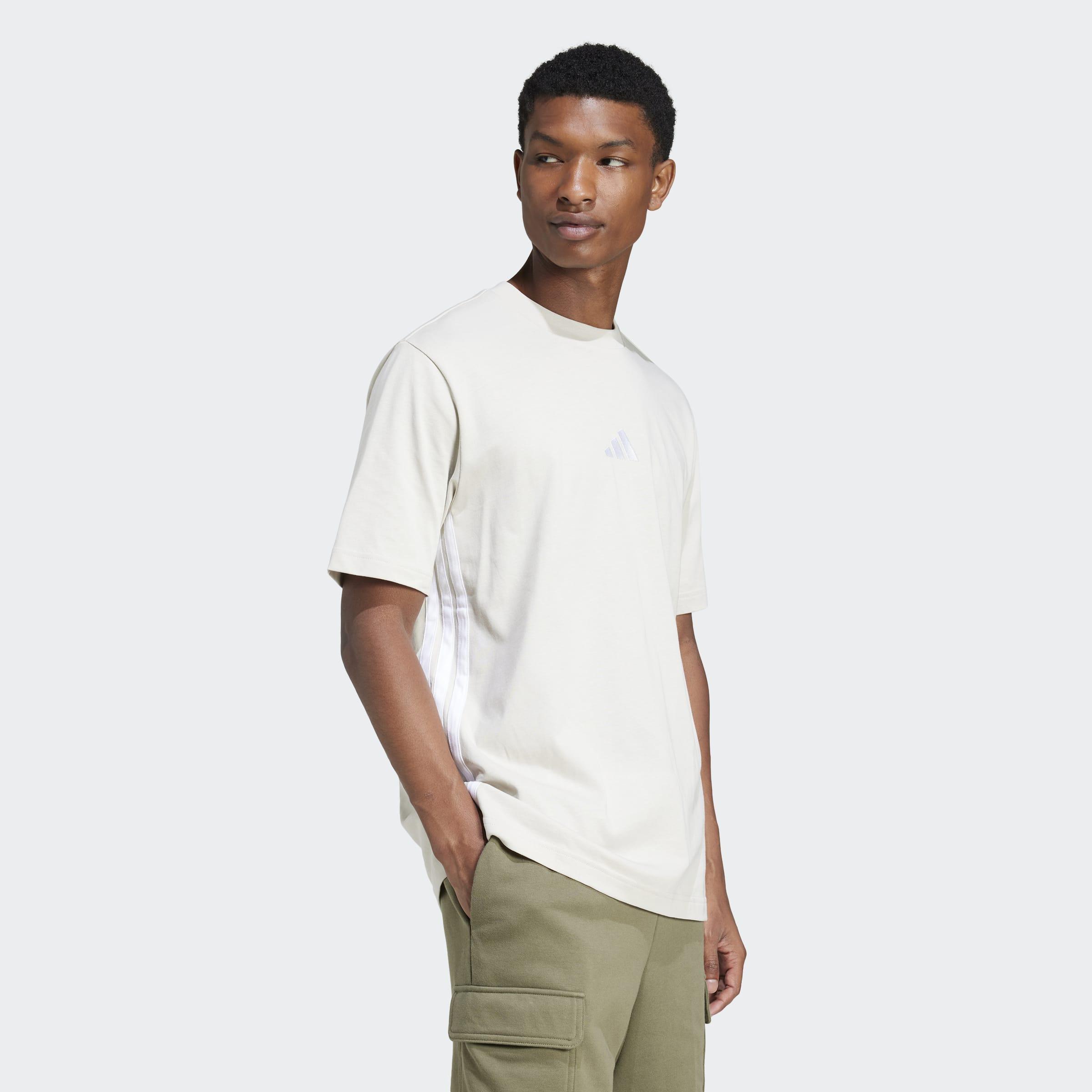 Essentials 3-Stripes Single Jersey T-Shirt, Beige, A701_ONE, large image number 5