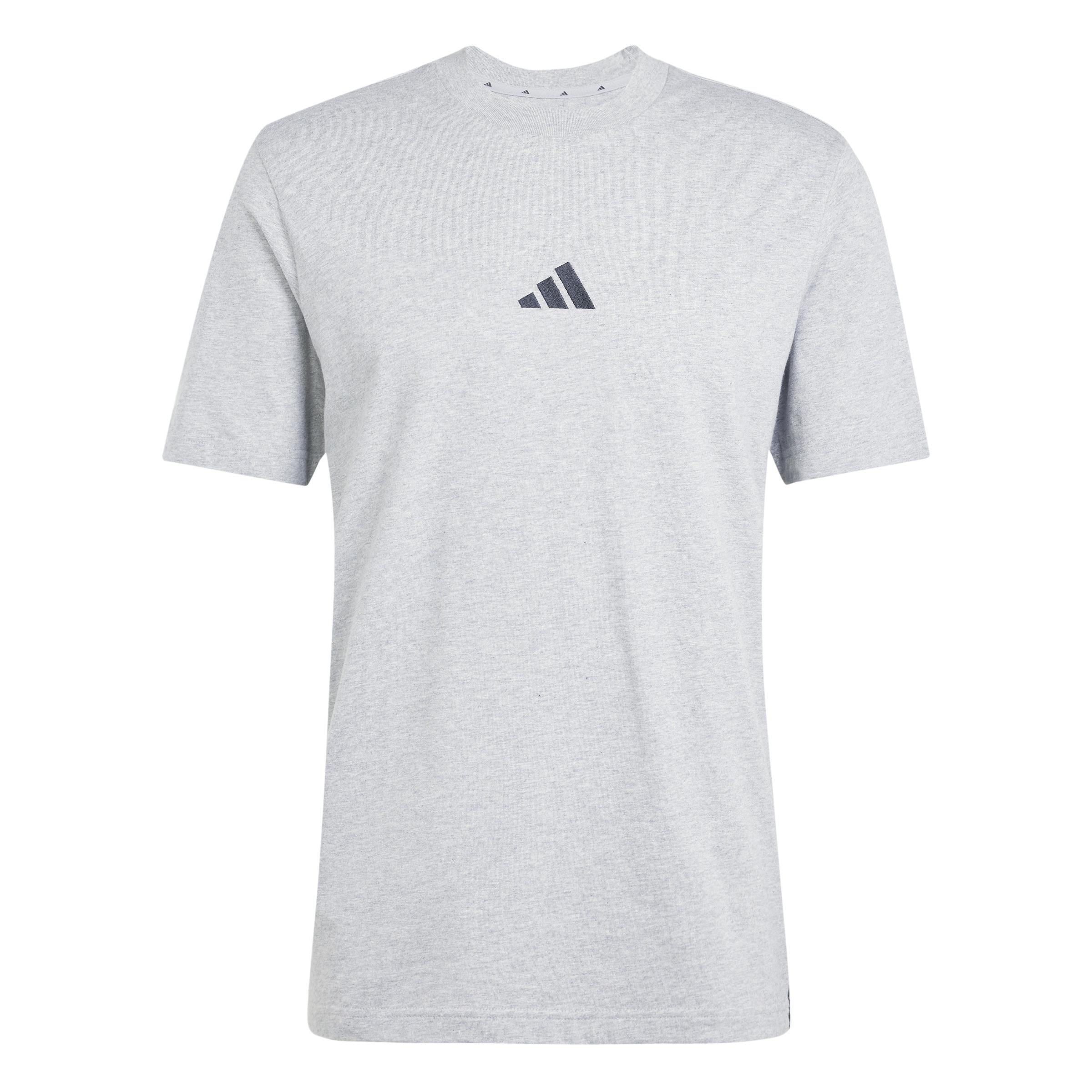 Essentials 3-Stripes Single Jersey T-Shirt, Grey, A701_ONE, large image number 1