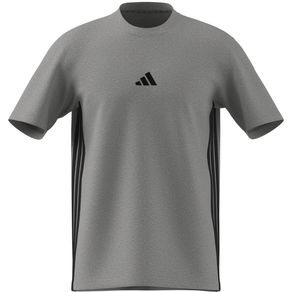 Essentials 3-Stripes Single Jersey T-Shirt, Grey, A701_ONE, large image number 5