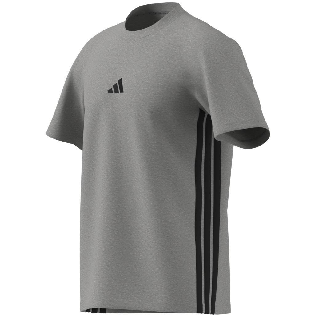 Essentials 3-Stripes Single Jersey T-Shirt, Grey, A701_ONE, large image number 7