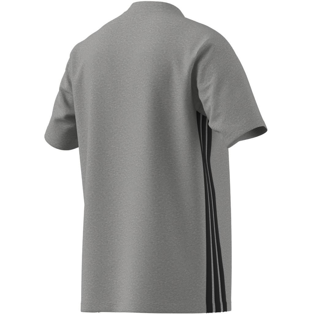 Essentials 3-Stripes Single Jersey T-Shirt, Grey, A701_ONE, large image number 9
