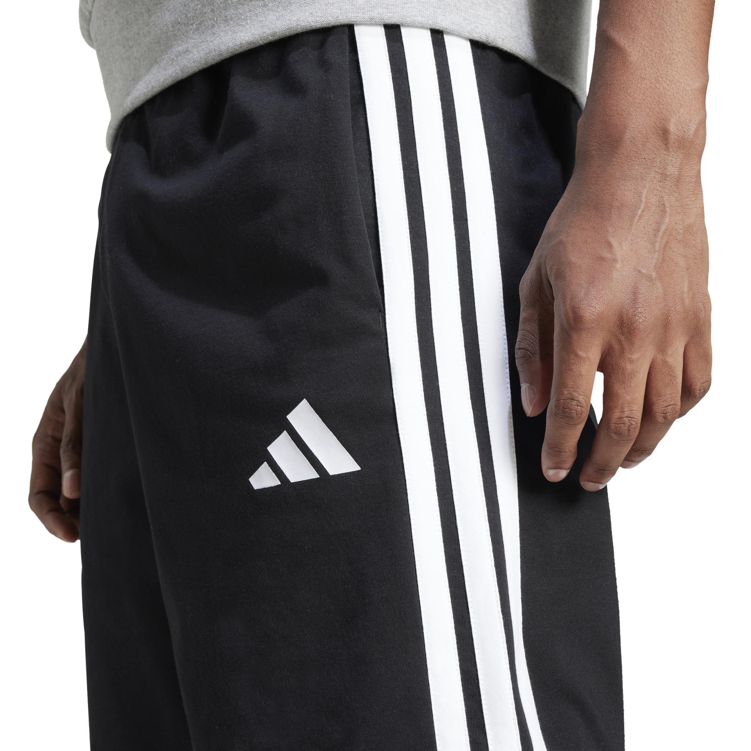 Essential 3-Stripes Single Jersey Shorts 10-Inch, Black, A701_ONE, large image number 3