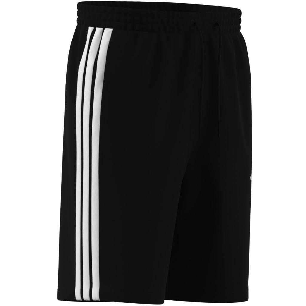 Essential 3-Stripes Single Jersey Shorts 10-Inch, Black, A701_ONE, large image number 4