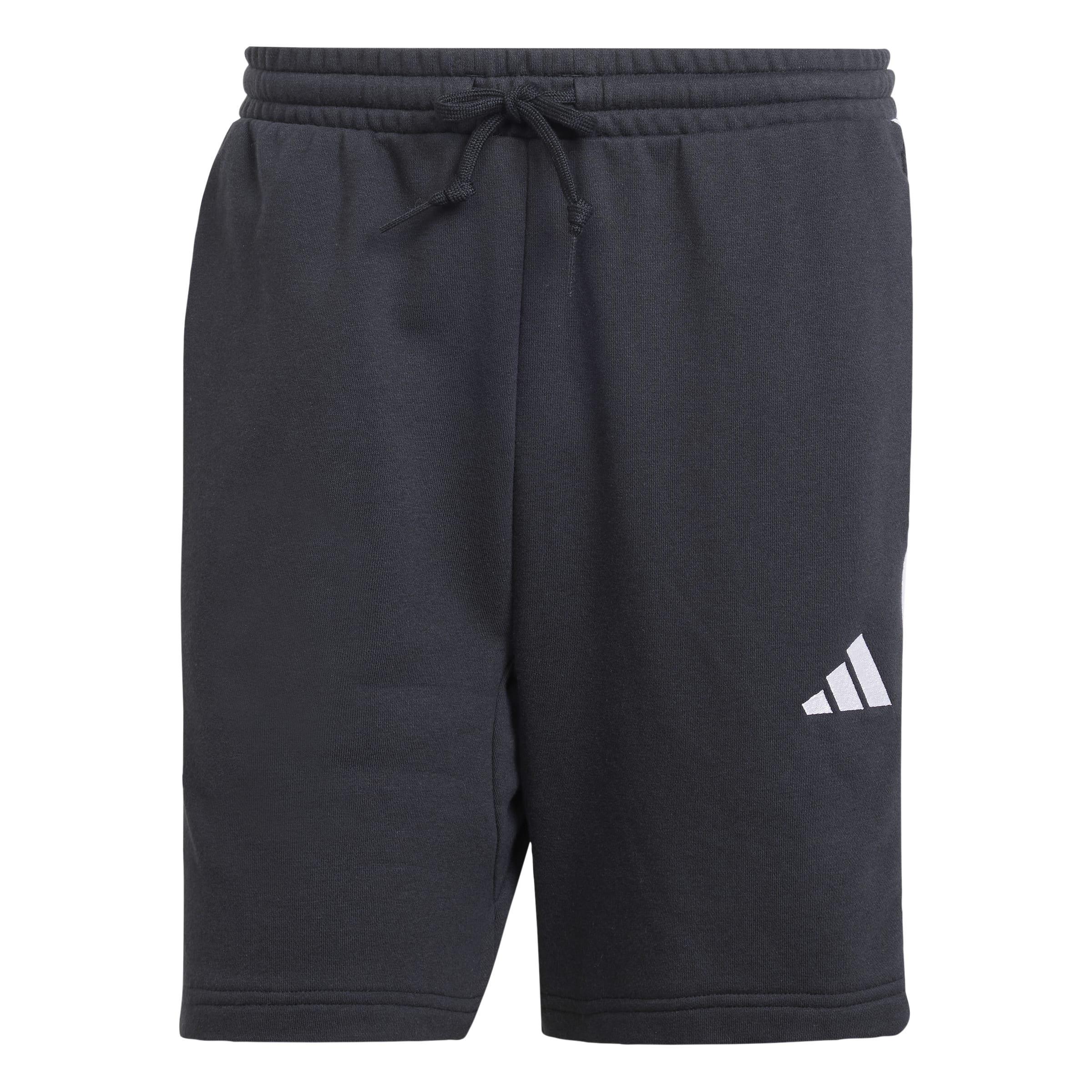 Essential 3-Stripes French Terry Shorts, Black, A701_ONE, large image number 0