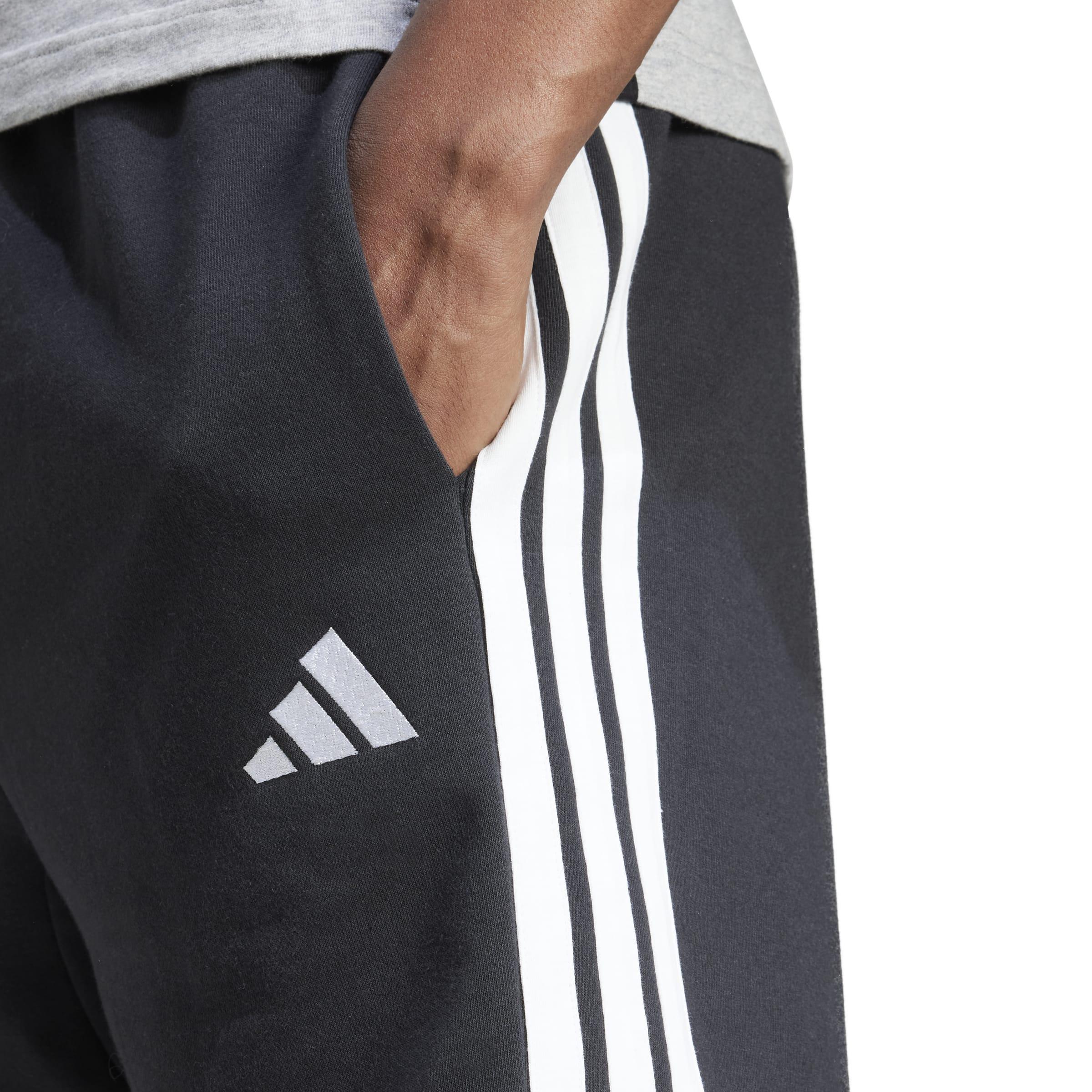 Essential 3-Stripes French Terry Shorts, Black, , large image number 4