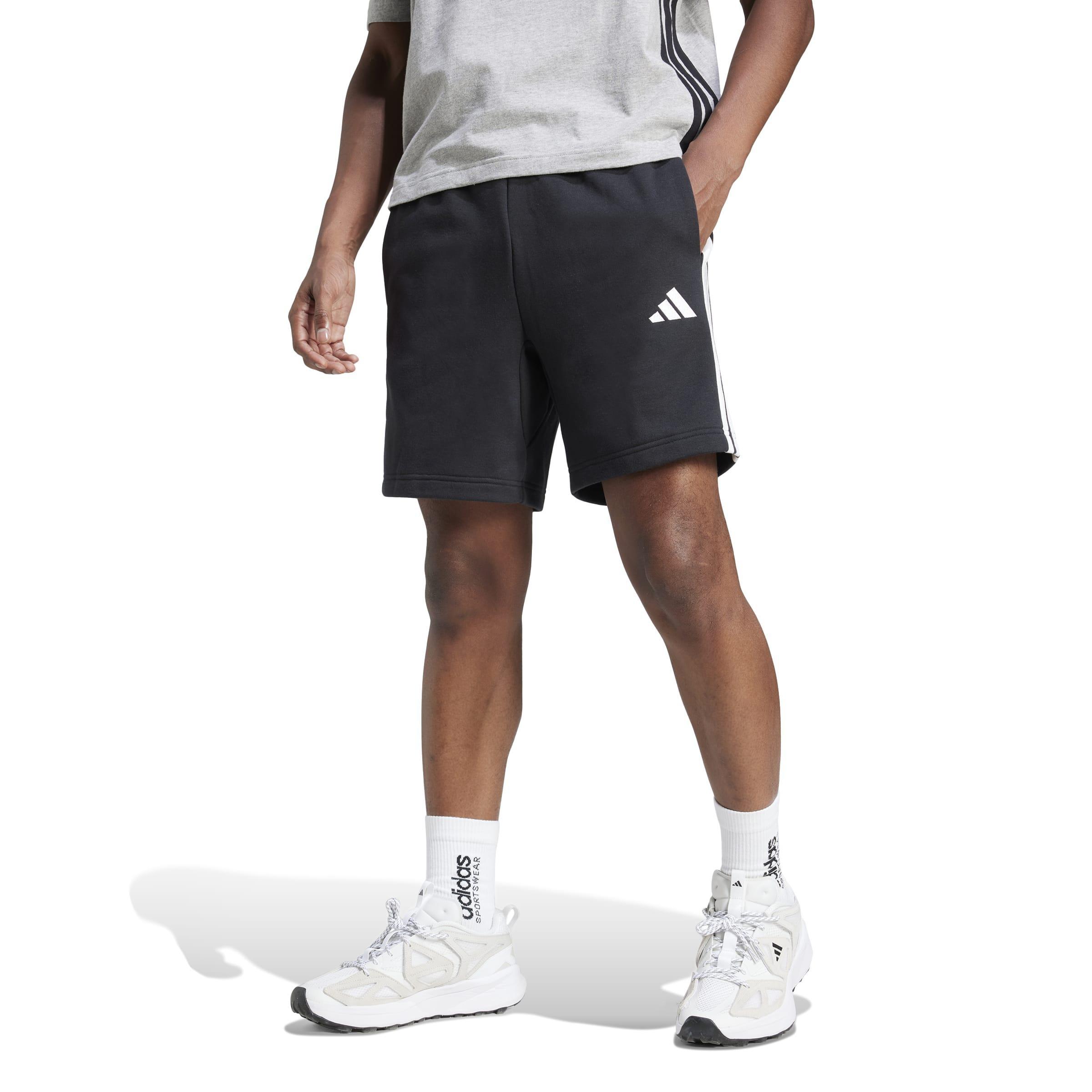 Essential 3-Stripes French Terry Shorts, Black, A701_ONE, large image number 9
