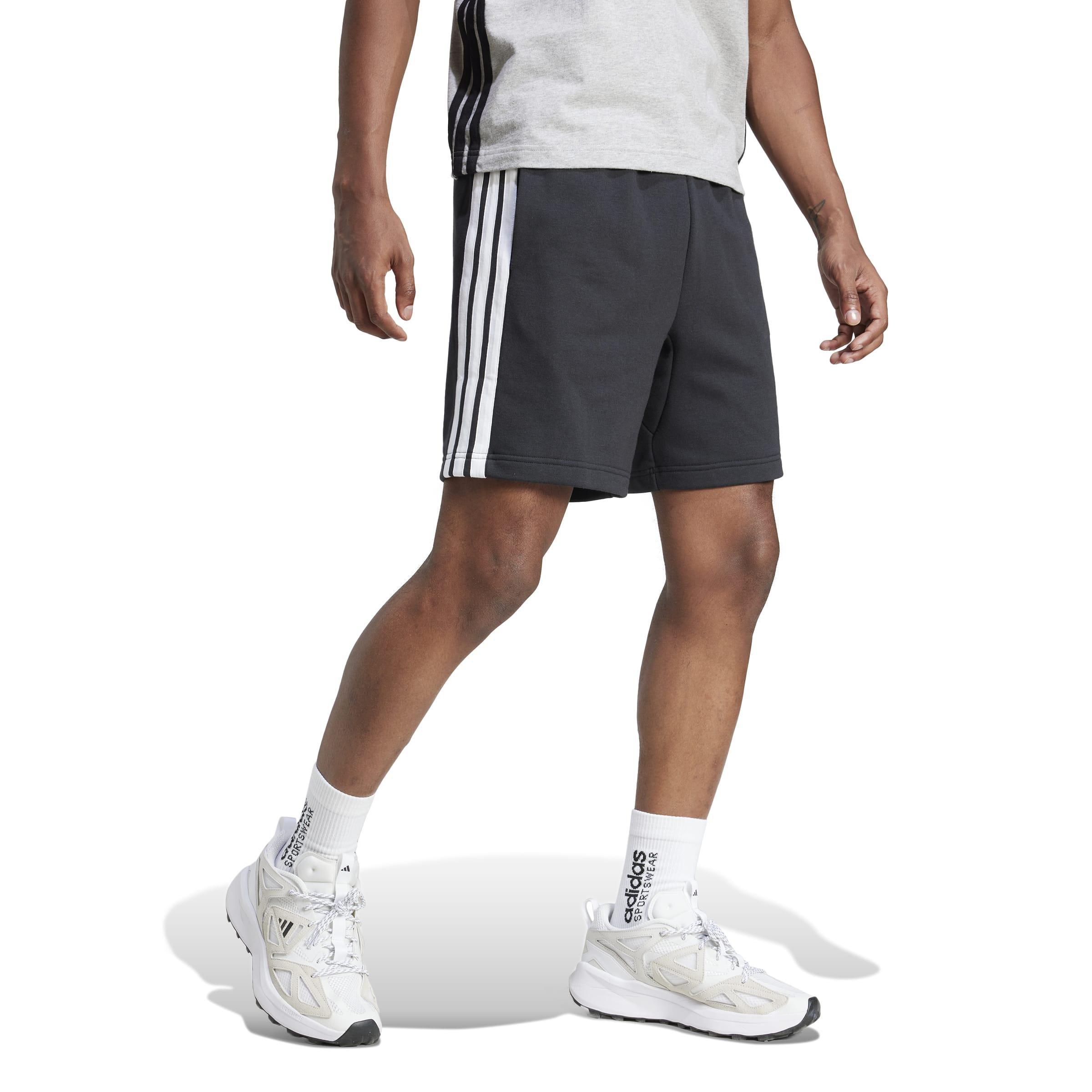Essential 3-Stripes French Terry Shorts, Black, A701_ONE, large image number 11