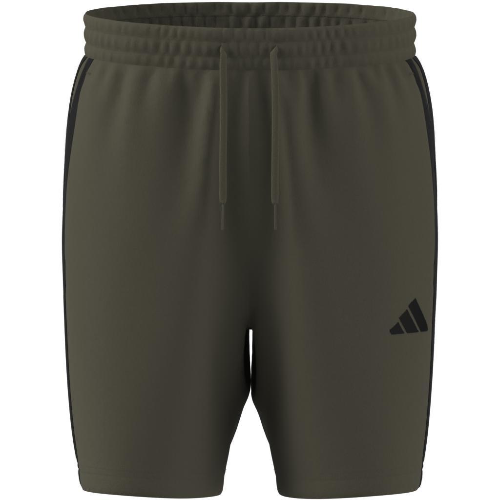 Essential 3-Stripes French Terry Shorts, Green, A701_ONE, large image number 6