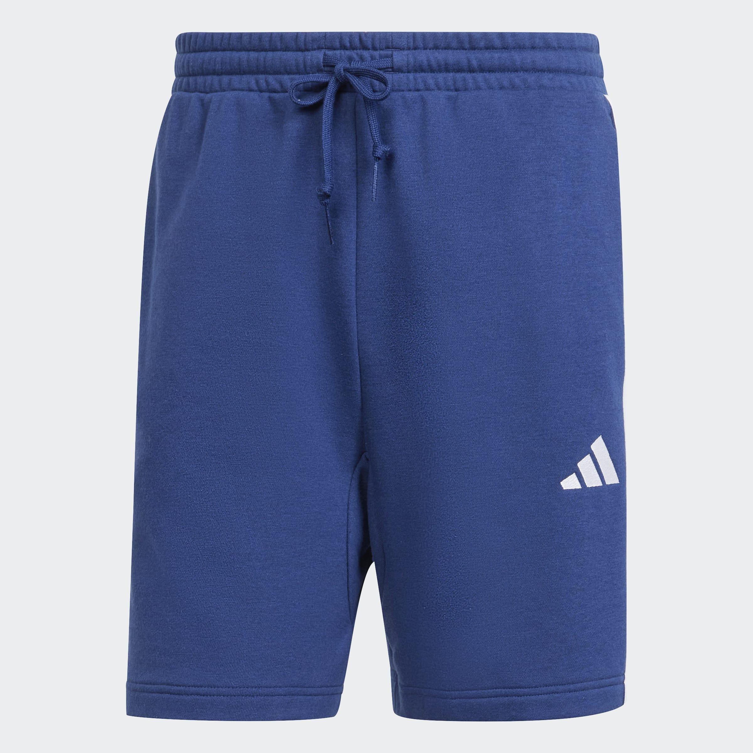 Essential 3-Stripes French Terry Shorts, Blue