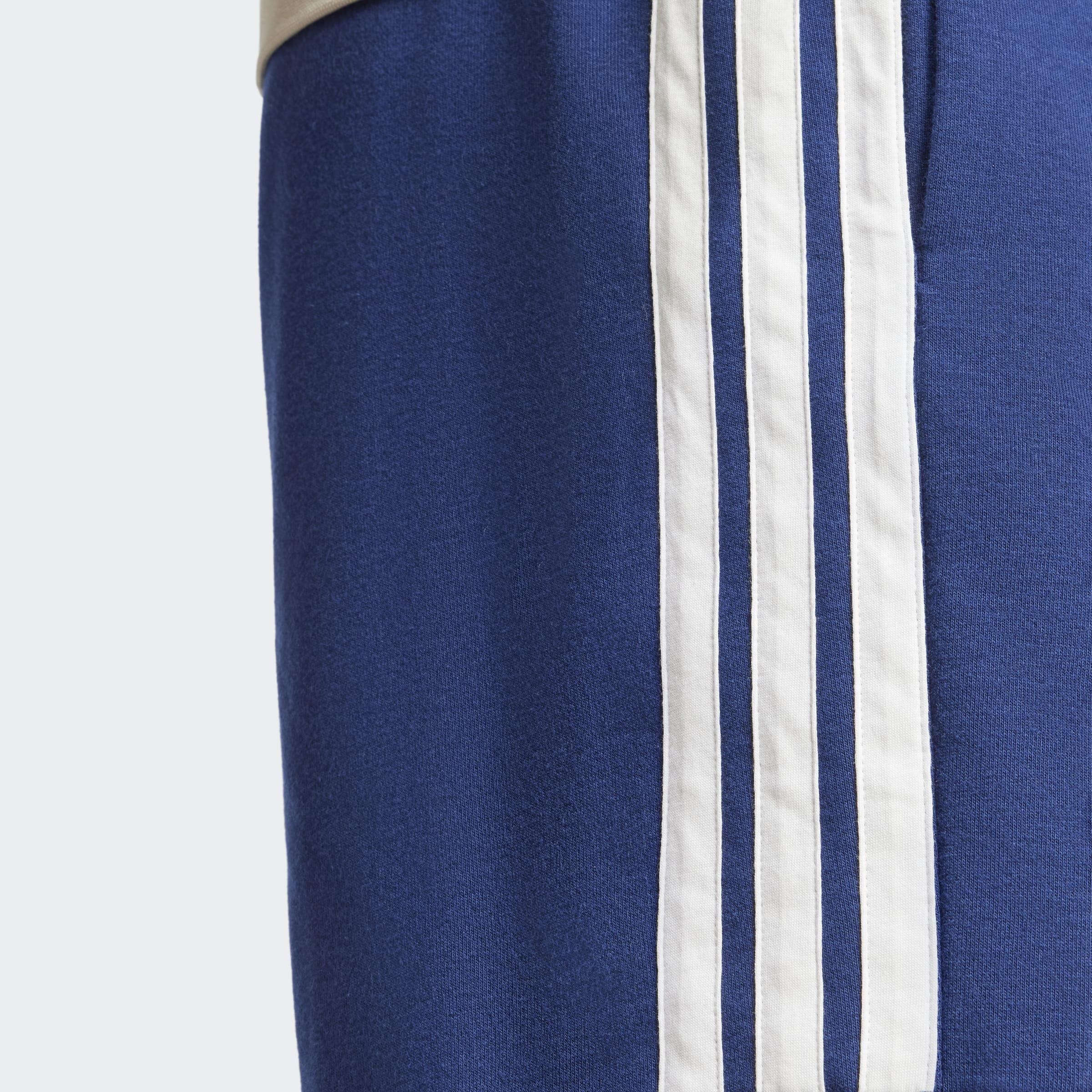 Essential 3-Stripes French Terry Shorts, Blue, A701_ONE, large image number 3
