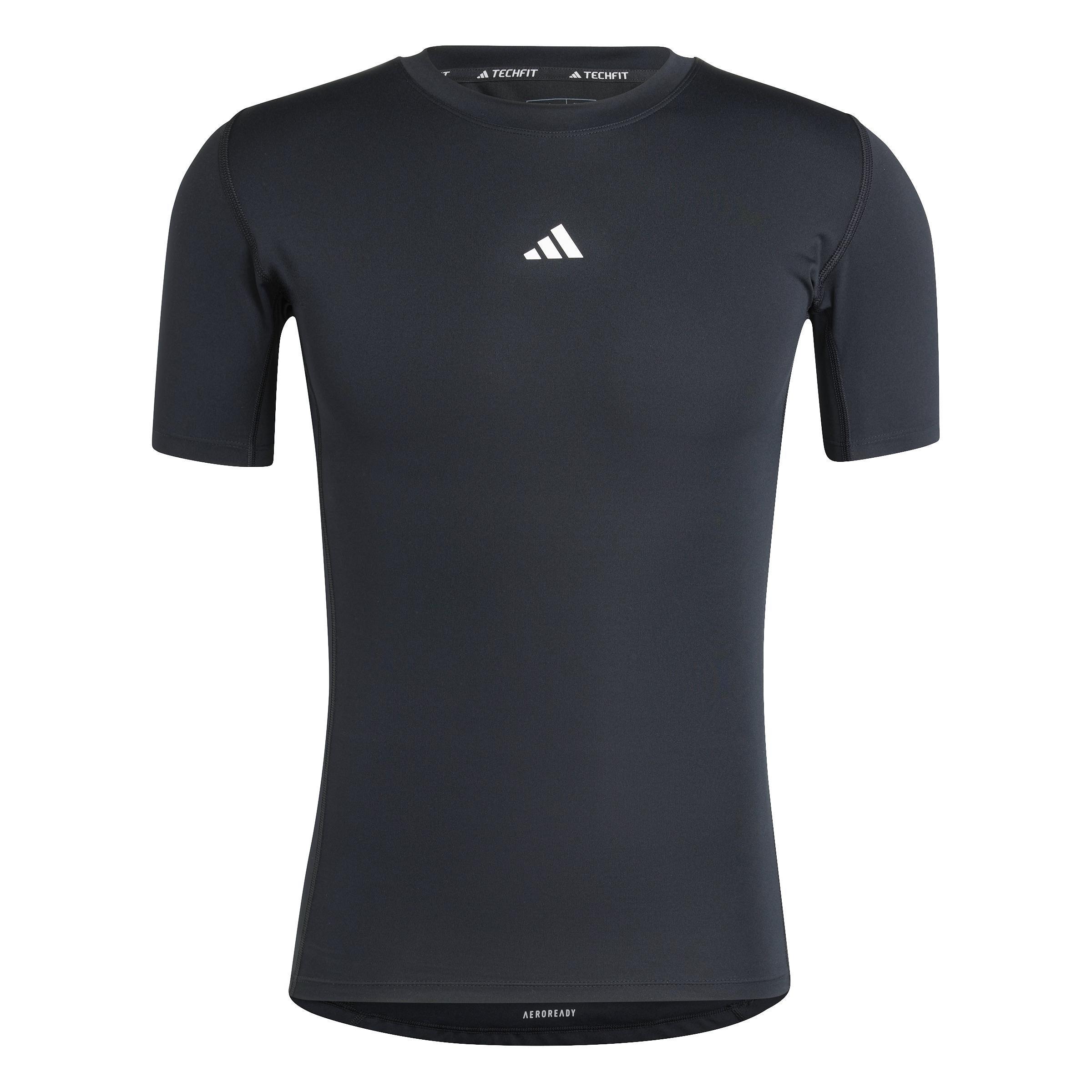 TECHFIT Compression Training T-Shirt, Black, , large image number 2