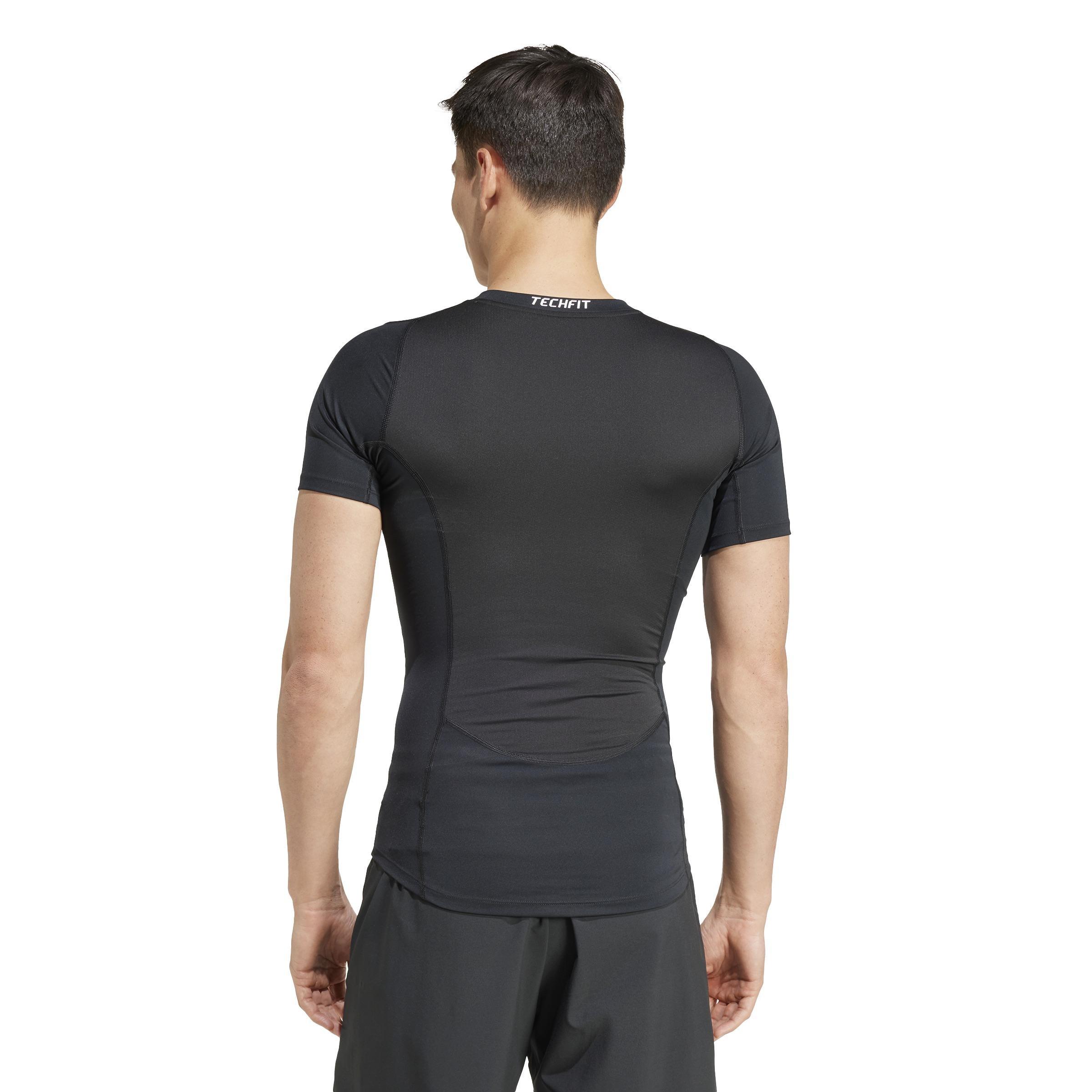 Men Techfit Compression Training T-Shirt, Black, A701_ONE, large image number 3