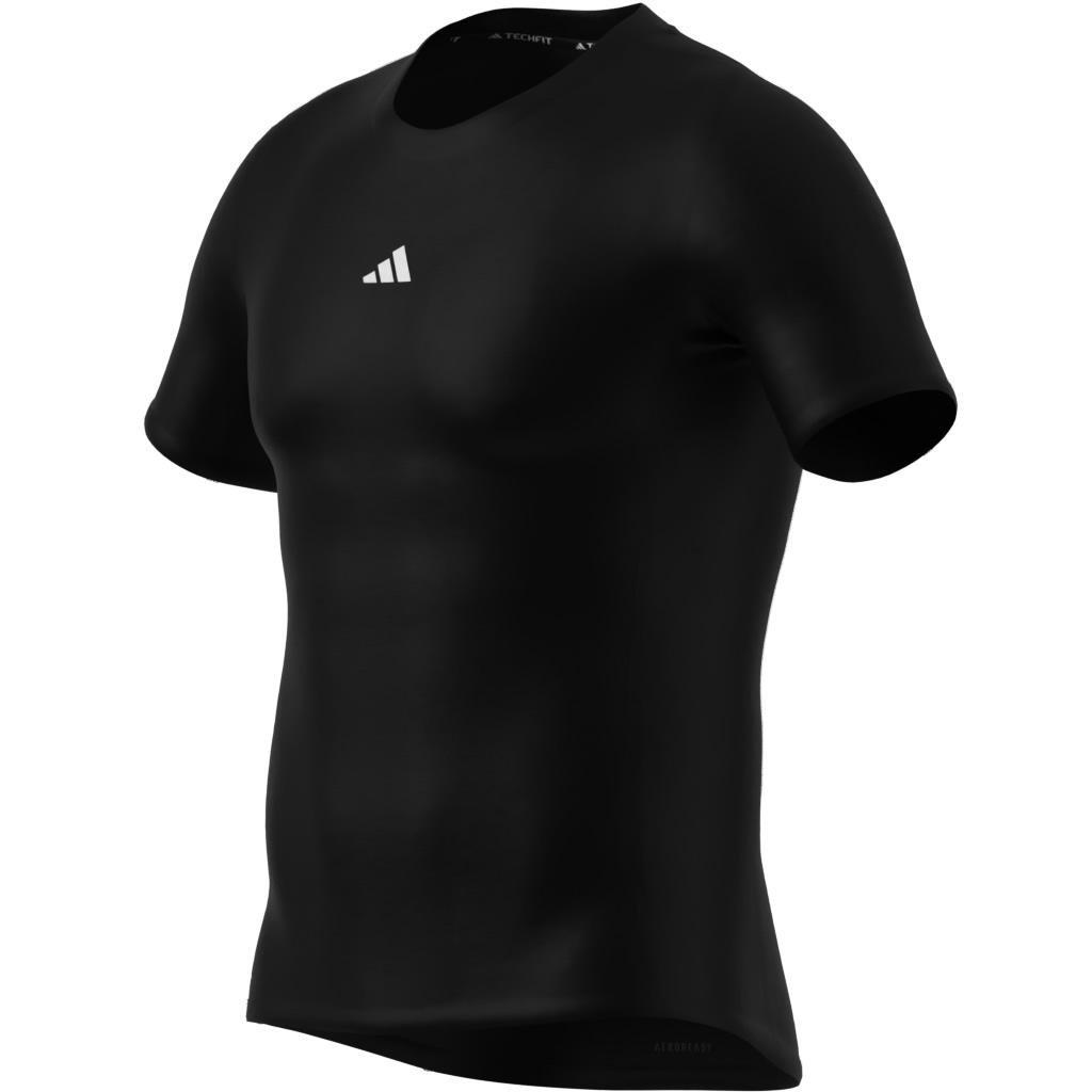 Men Techfit Compression Training T-Shirt, Black, A701_ONE, large image number 7