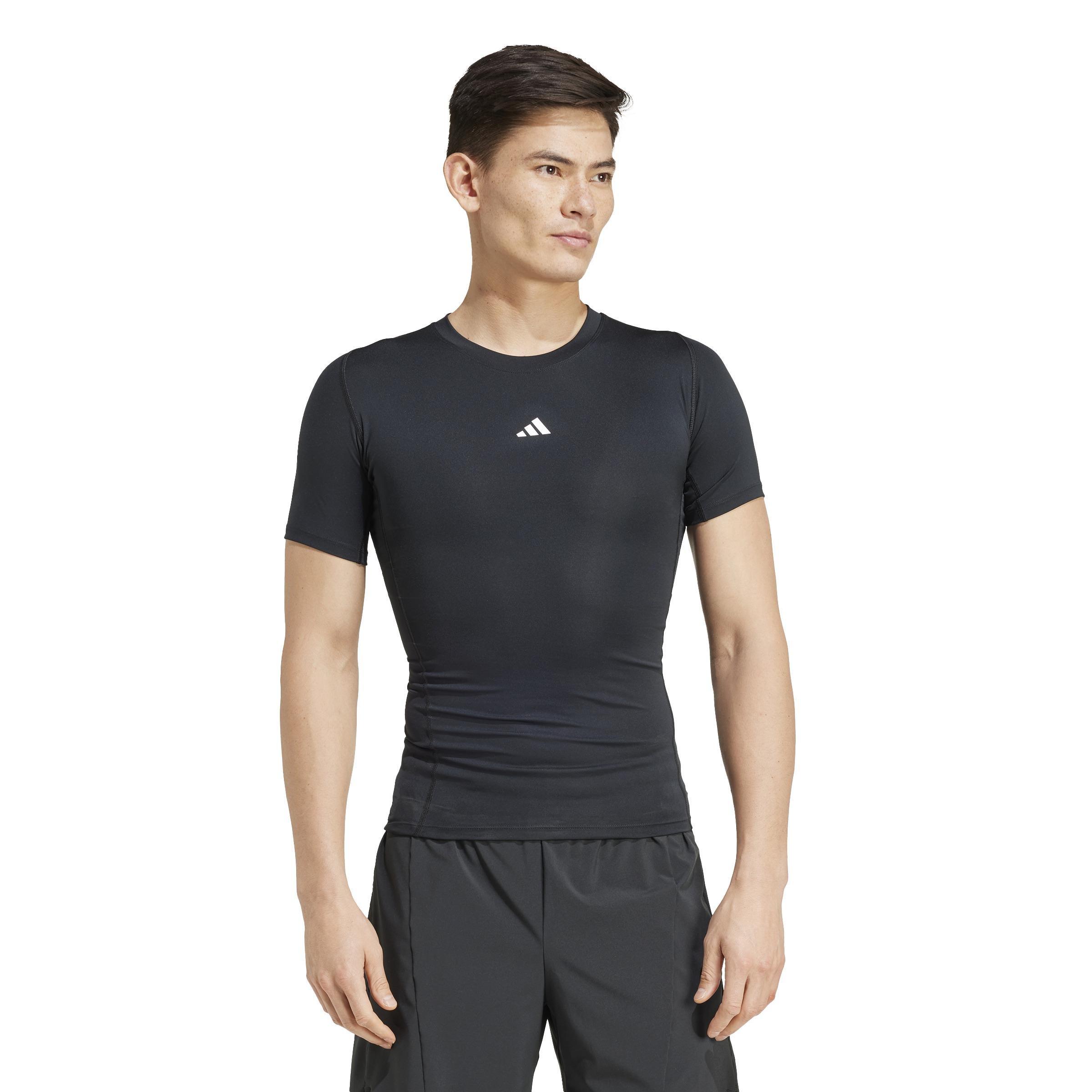 Men Techfit Compression Training T-Shirt, Black, A701_ONE, large image number 12