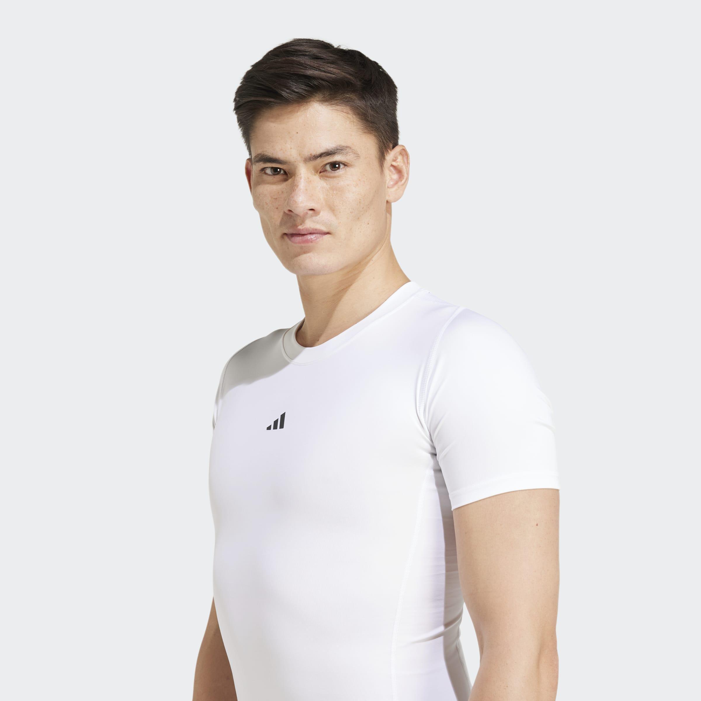 Techfit Compression Training T-Shirt, White, A701_ONE, large image number 2