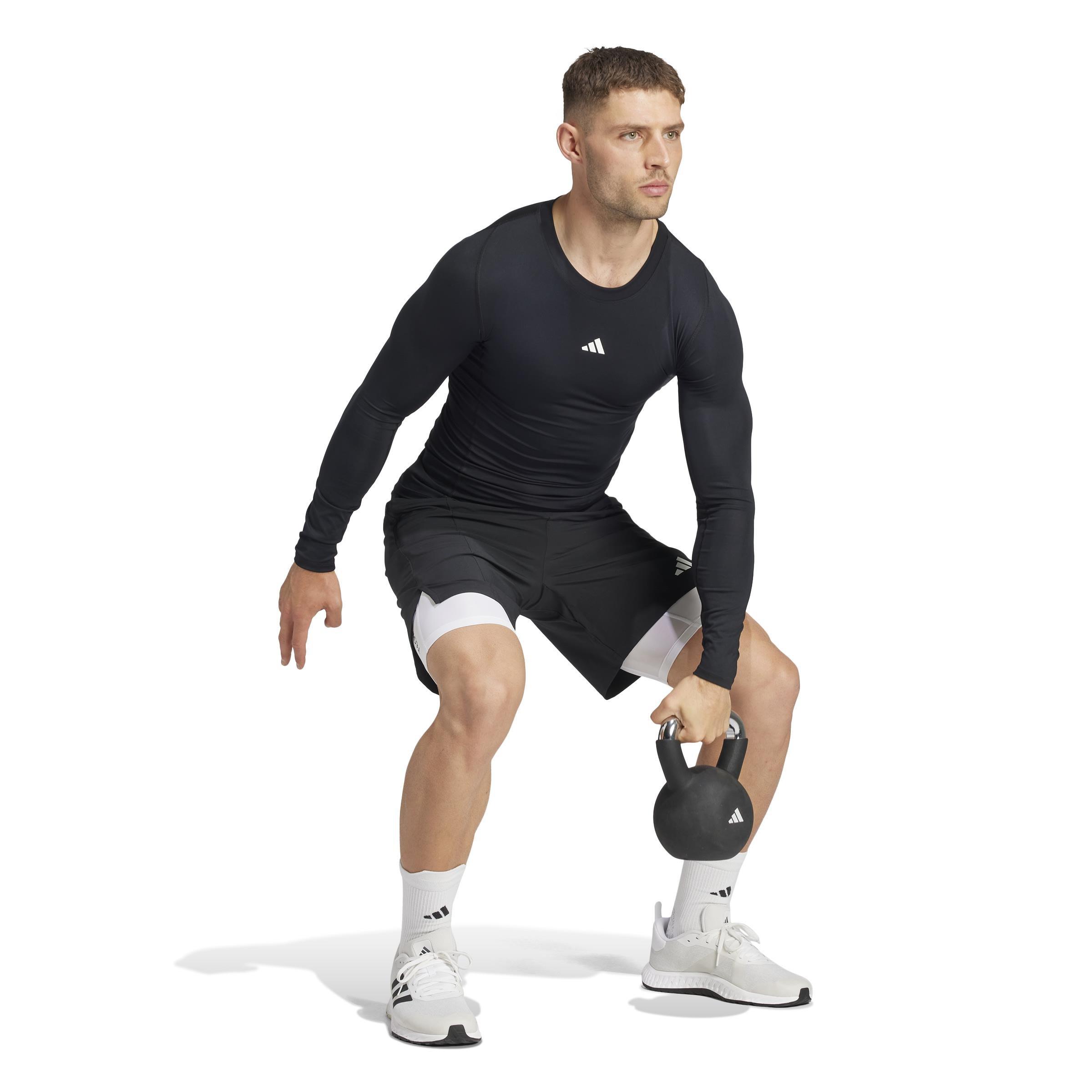 Techfit Compression Training Long Sleeve Long-Sleeve Top, Black, , large image number 8