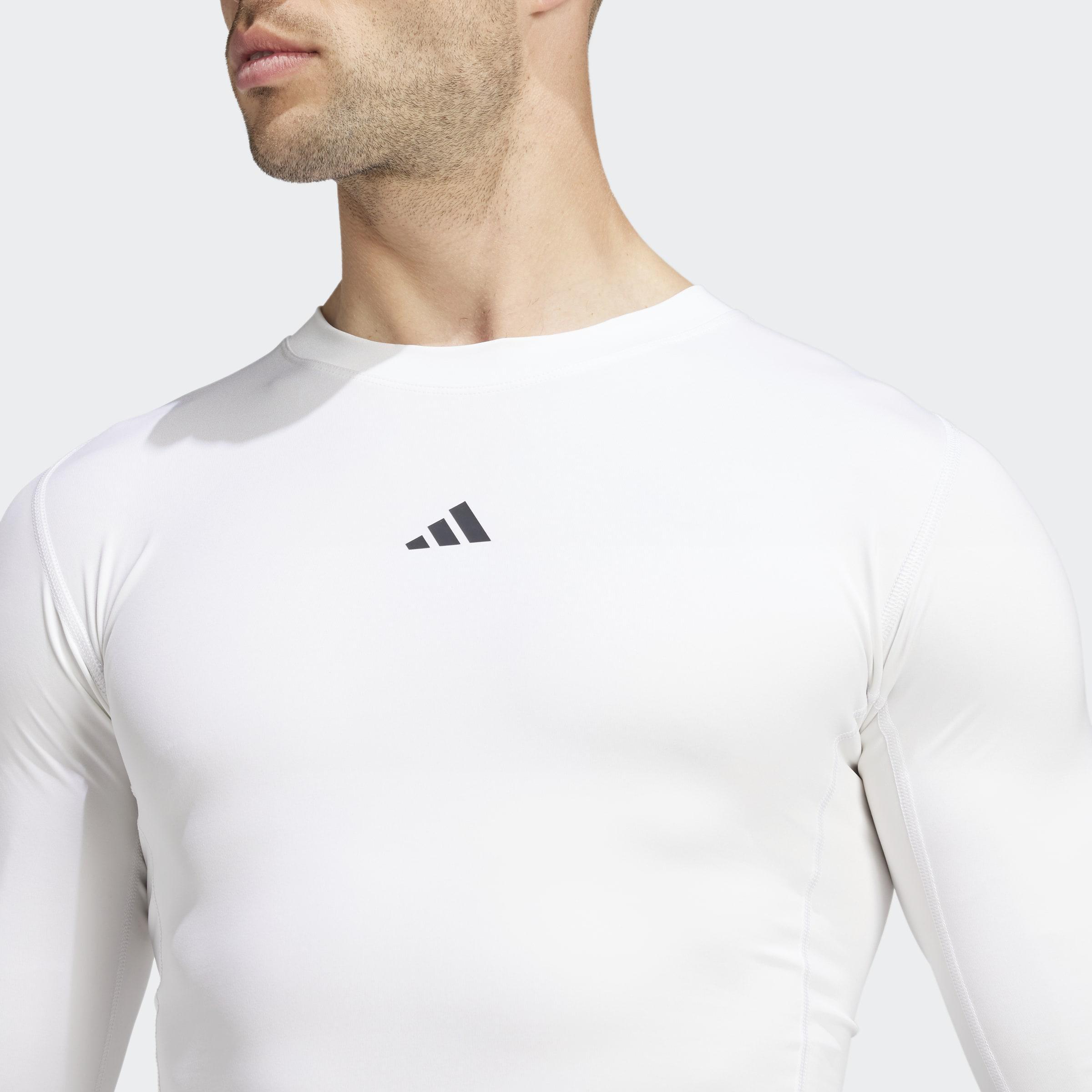 TECHFIT Compression Training Long Sleeve Long-Sleeve Top, White, A701_ONE, large image number 3