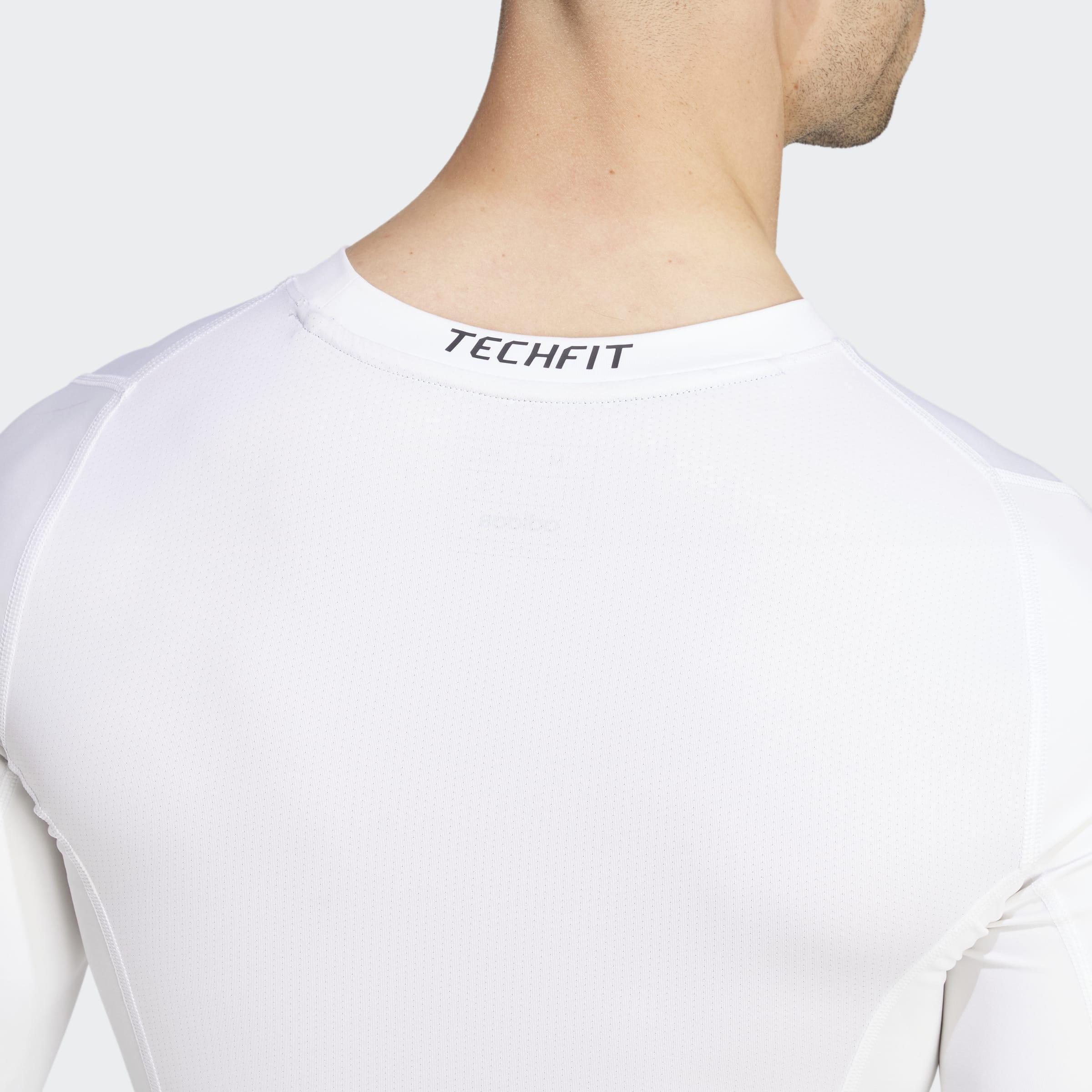 TECHFIT Compression Training Long Sleeve Long-Sleeve Top, White, A701_ONE, large image number 4