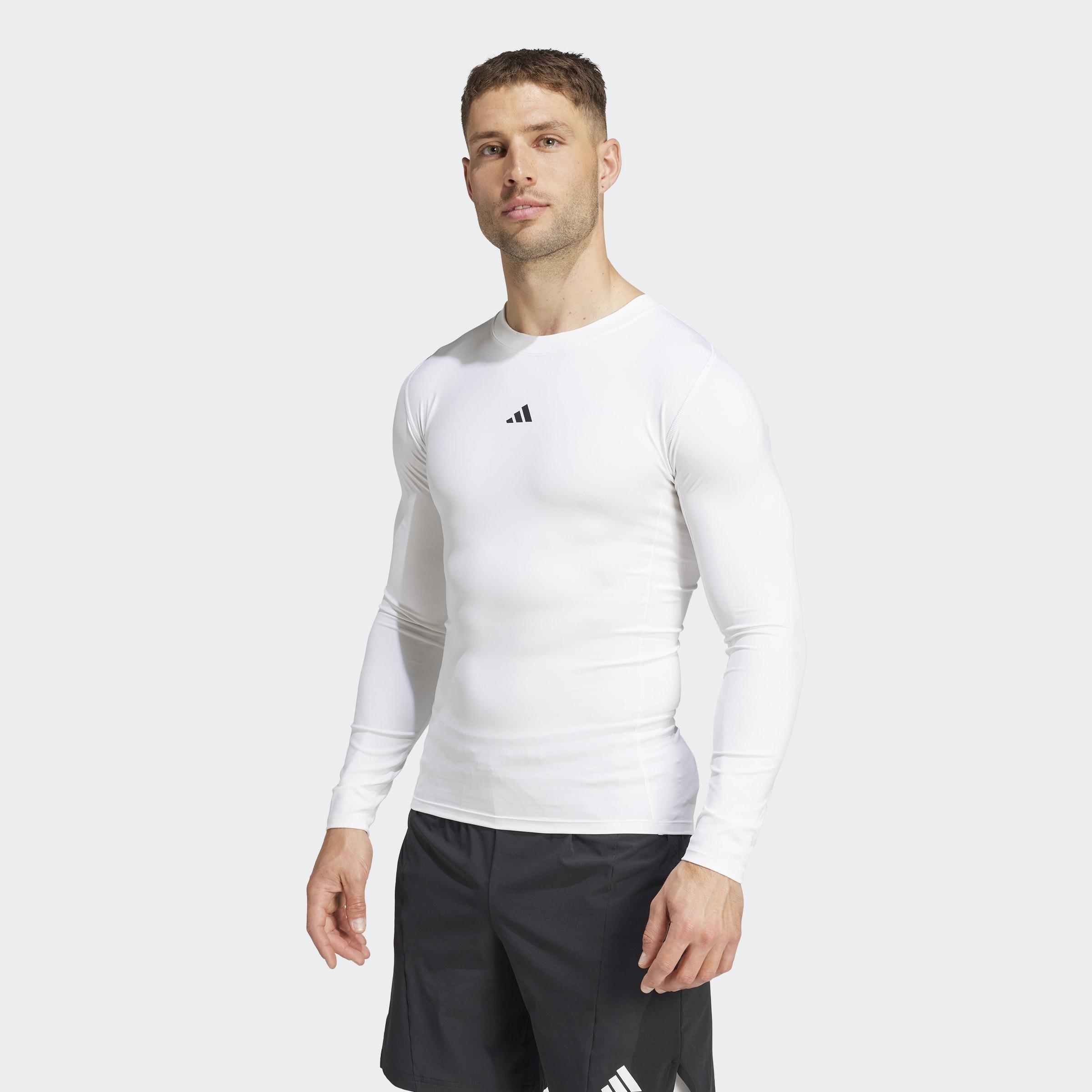 TECHFIT Compression Training Long Sleeve Long-Sleeve Top, White, A701_ONE, large image number 6
