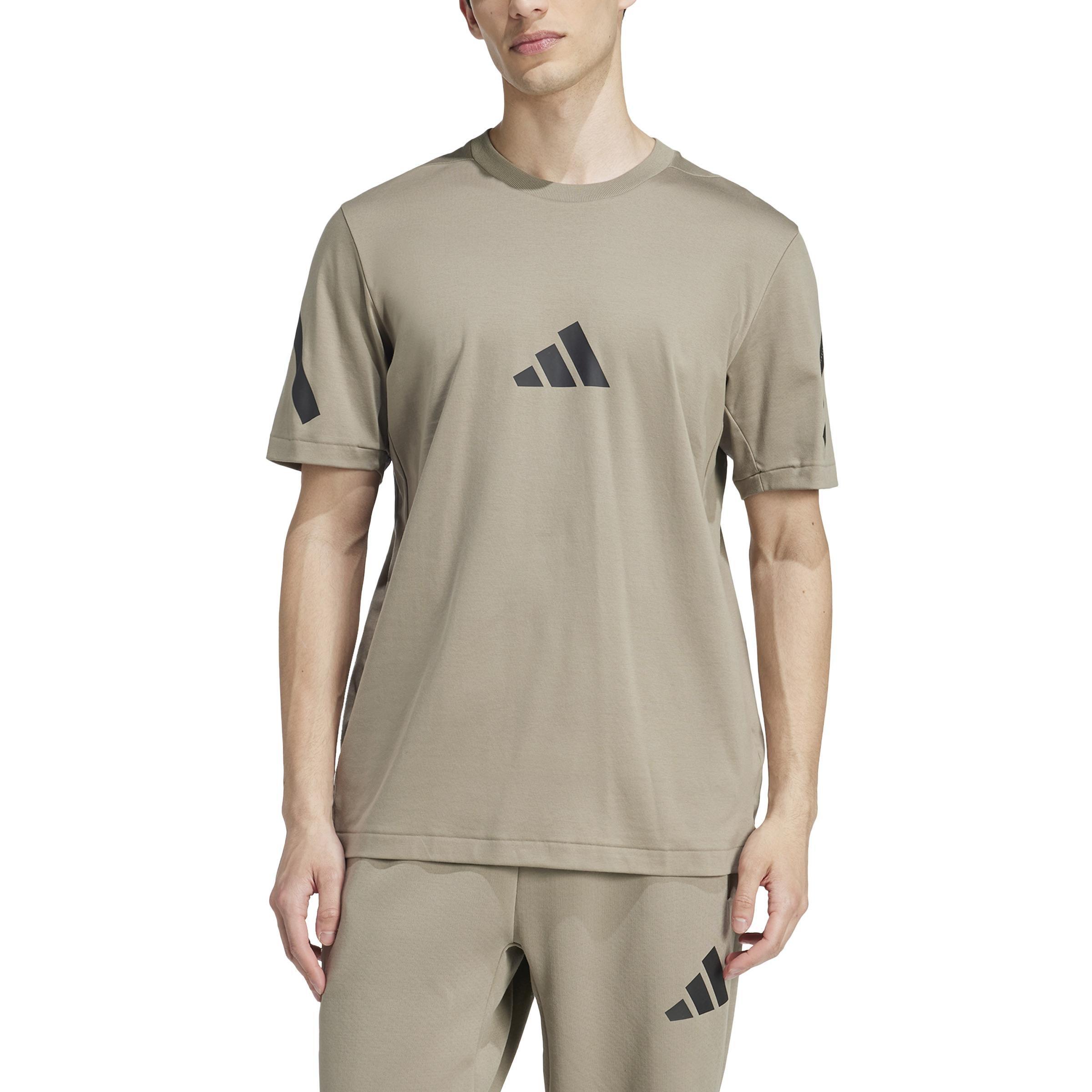 adidas Z.N.E. T-Shirt, Brown, A701_ONE, large image number 0