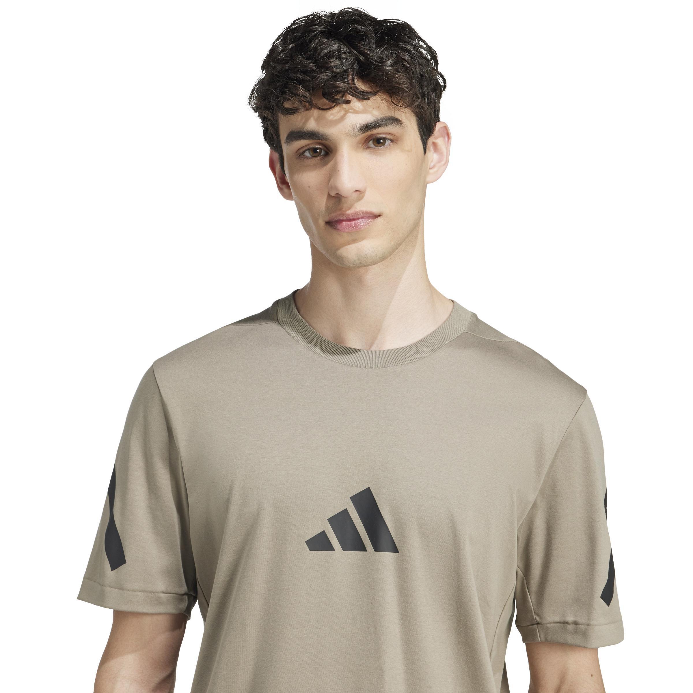 adidas Z.N.E. T-Shirt, Brown, A701_ONE, large image number 5