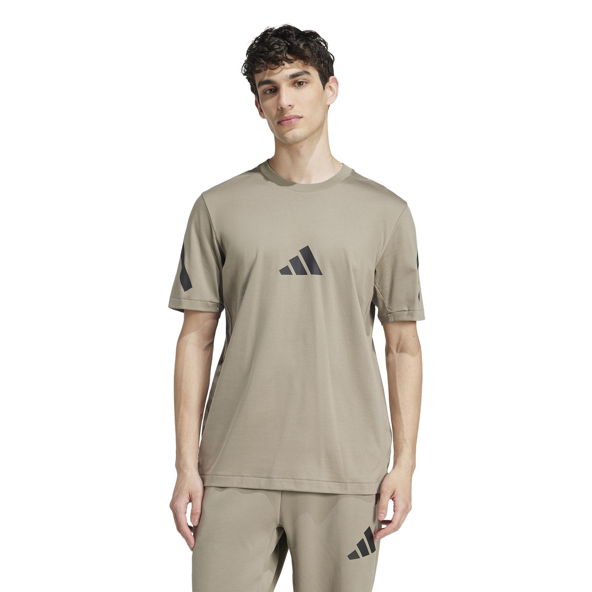 adidas Z.N.E. T-Shirt, Brown, A701_ONE, large image number 6