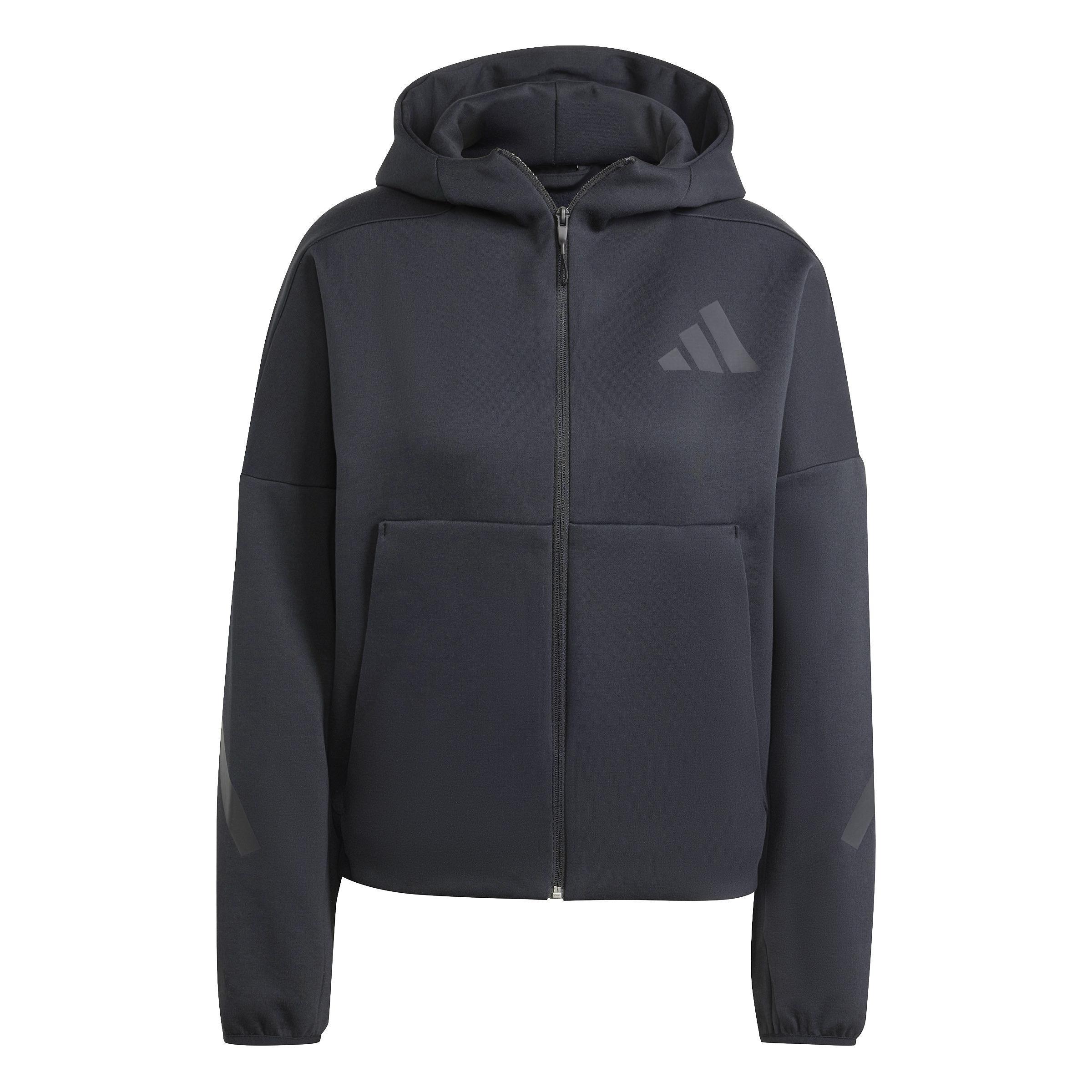 adidas Z.N.E. Full-Zip Hoodie, Black, A701_ONE, large image number 1