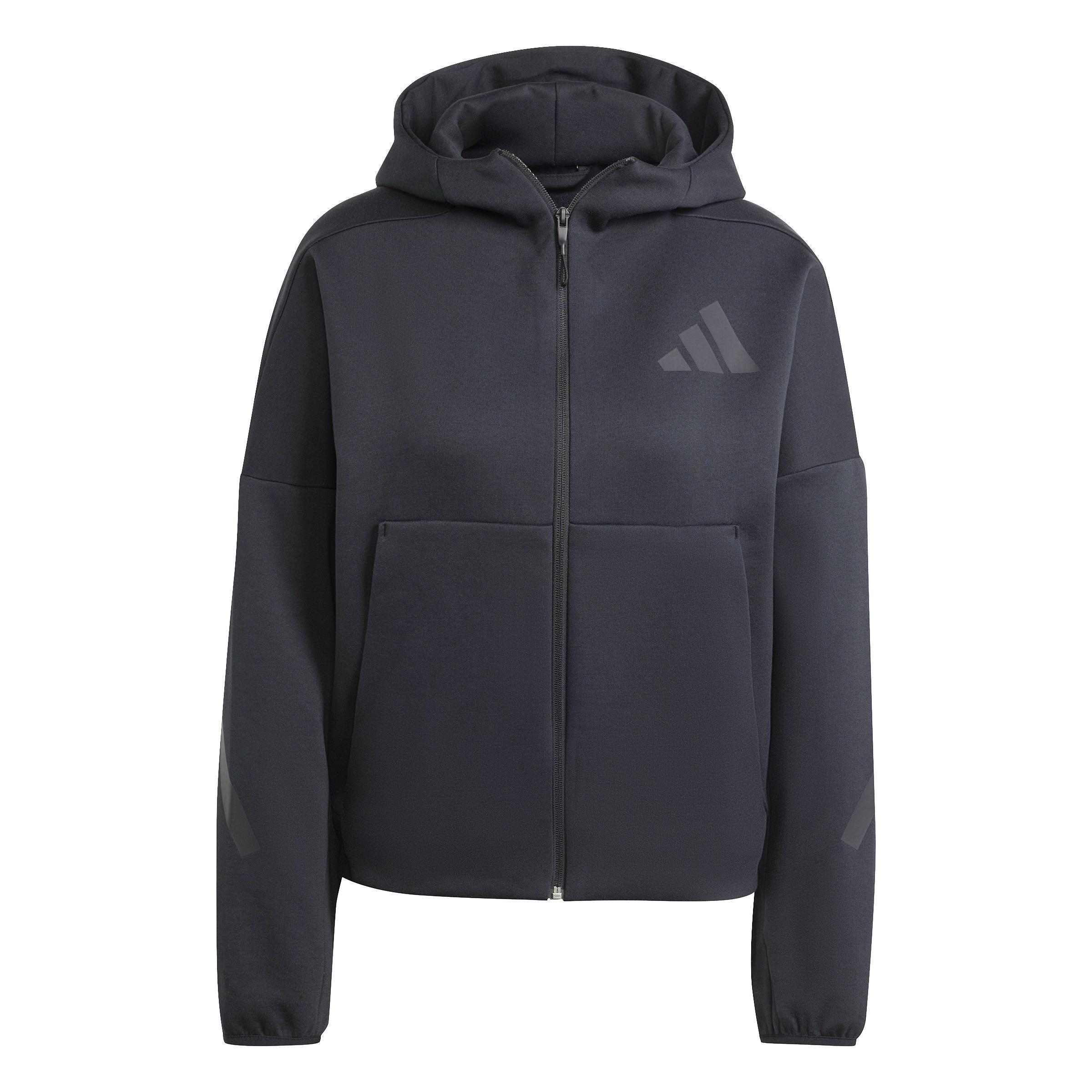 adidas Z.N.E. Full-Zip Hoodie, Black, A701_ONE, medium
