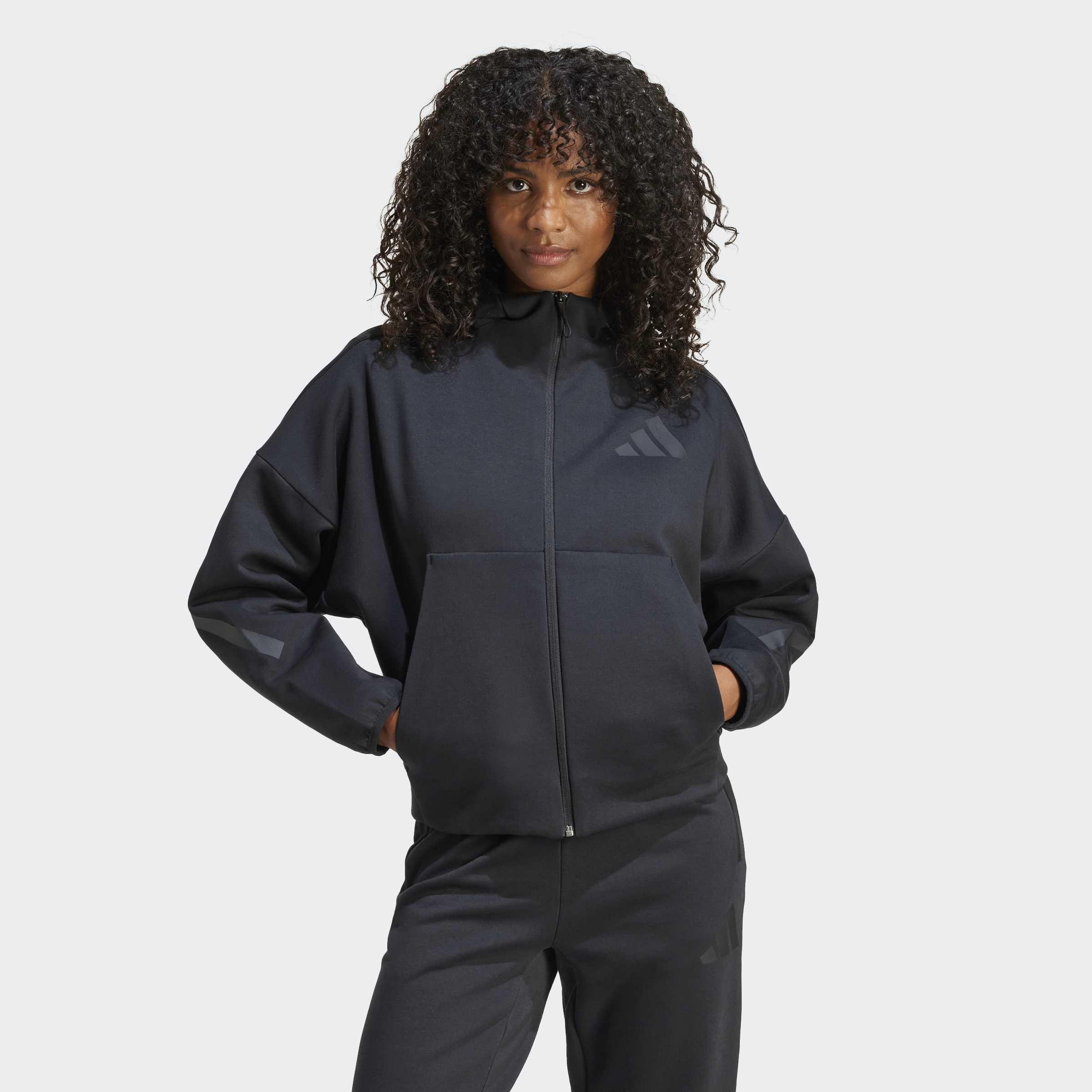 adidas Z.N.E. Full-Zip Hoodie, Black, A701_ONE, large image number 14