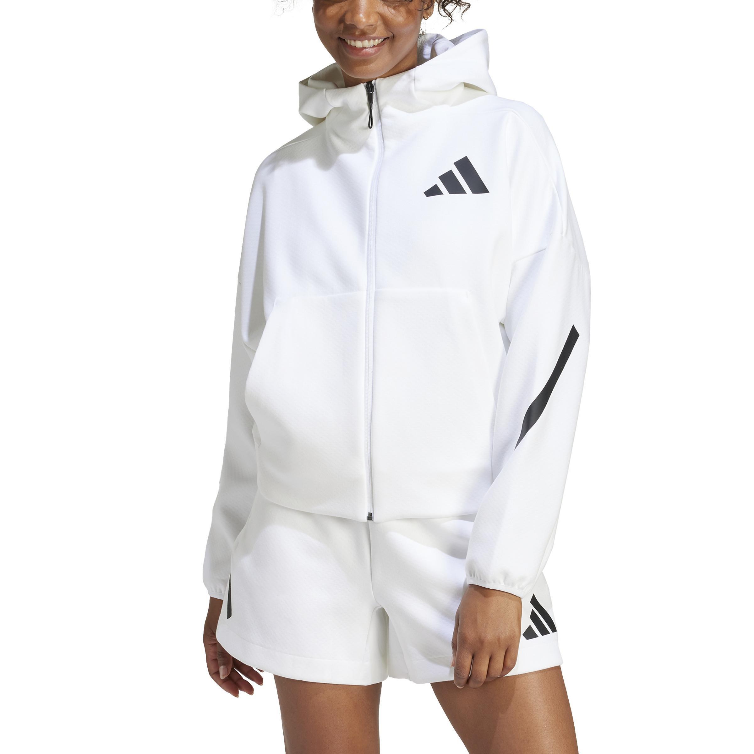 adidas Z.N.E. Full-Zip Hoodie, White, A701_ONE, large image number 2