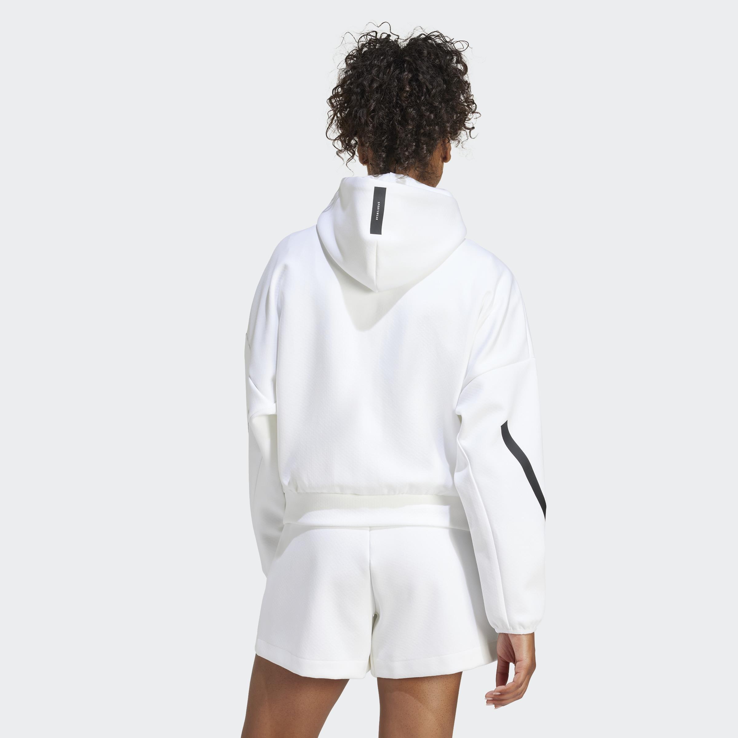 adidas Z.N.E. Full-Zip Hoodie, White, A701_ONE, large image number 6