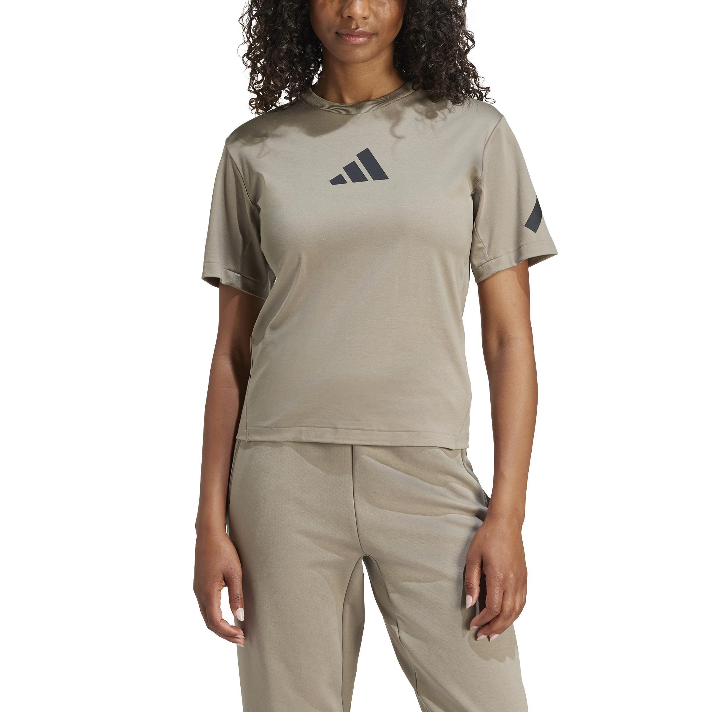 adidas Z.N.E. T-Shirt, Brown, A701_ONE, large image number 2