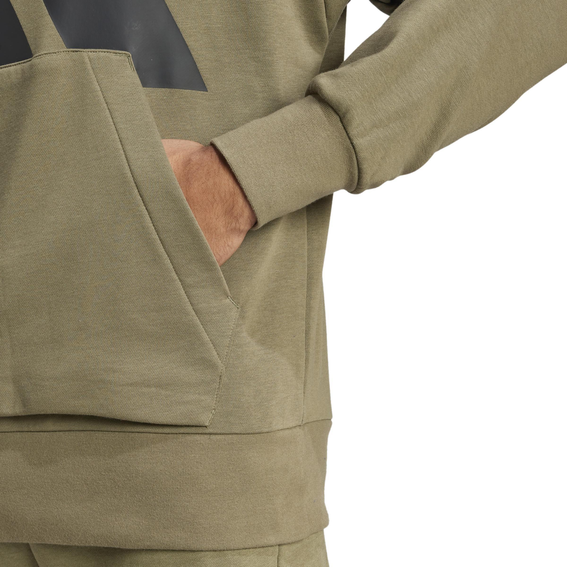 Essentials Big Logo French Terry Hoodie, Green, A701_ONE, medium