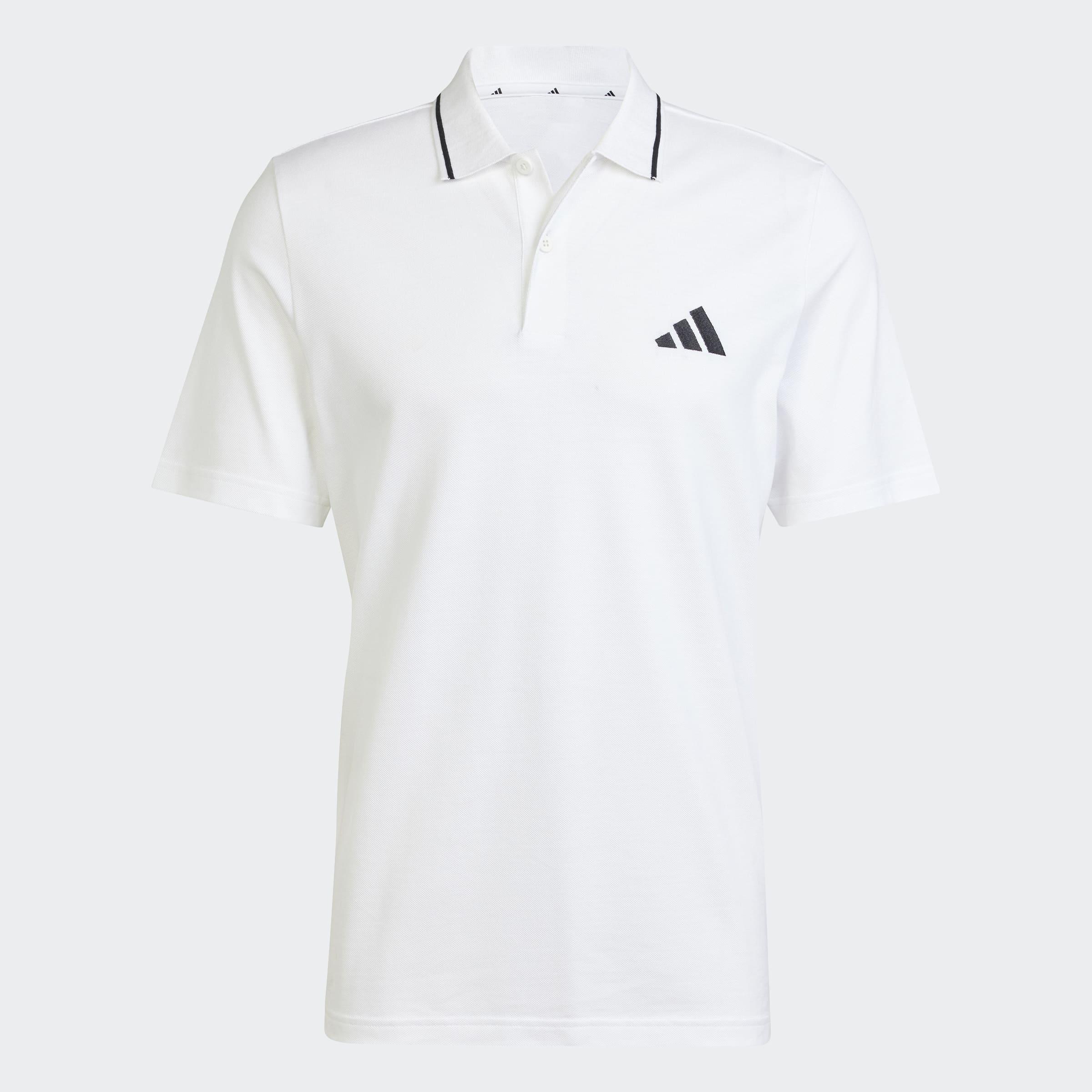 Essentials Small Logo Pique Polo Shirt, White, A701_ONE, large image number 0