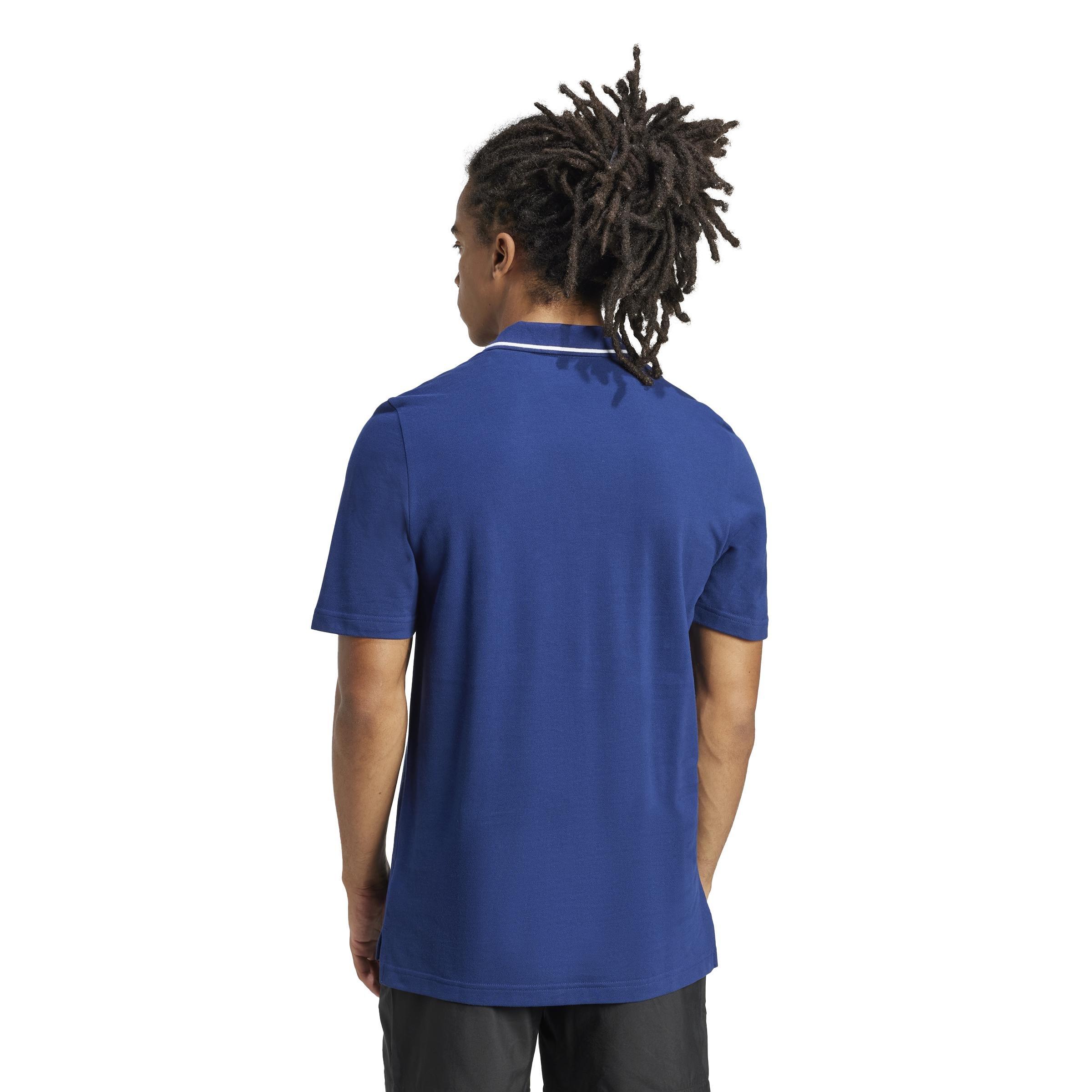 Essentials Small Logo Piqué Polo Shirt, Blue, , large image number 1
