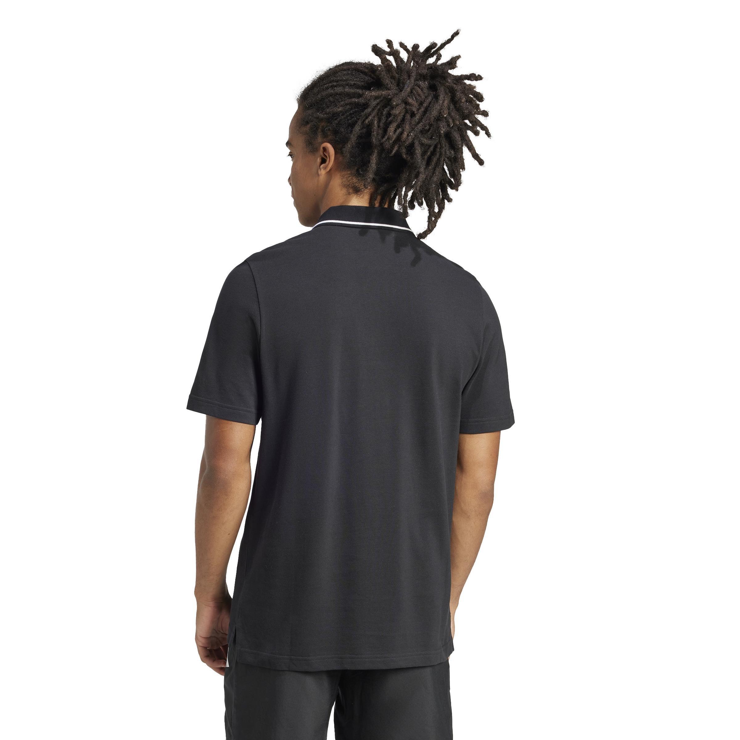 Essentials Small Logo Piqué Polo Shirt, Black, , large image number 1