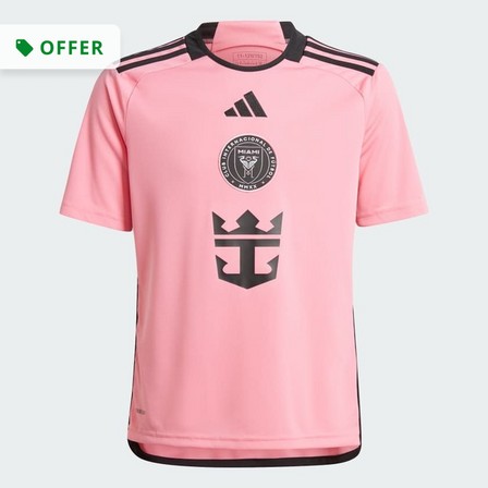 adidas - Kids Boys Inter Miami Cf 24/25 Messi Home Jersey, Pink