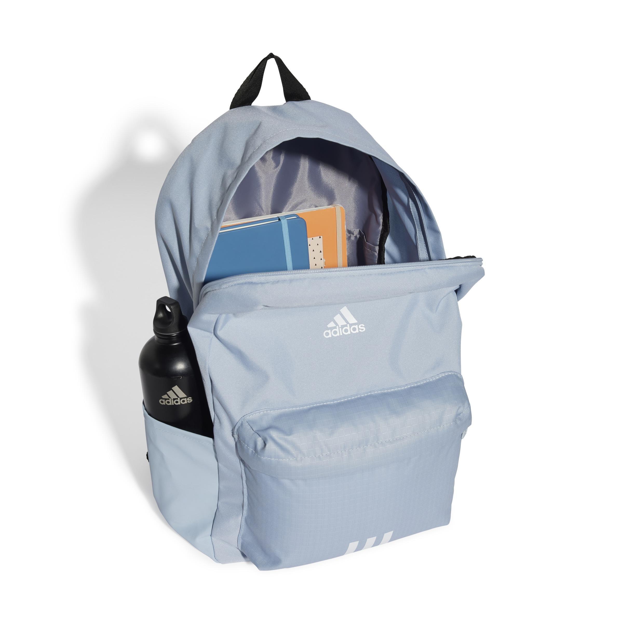 Unisex Classic Badge Of Sport 3-Stripes Backpack, Blue, A701_ONE, large image number 2