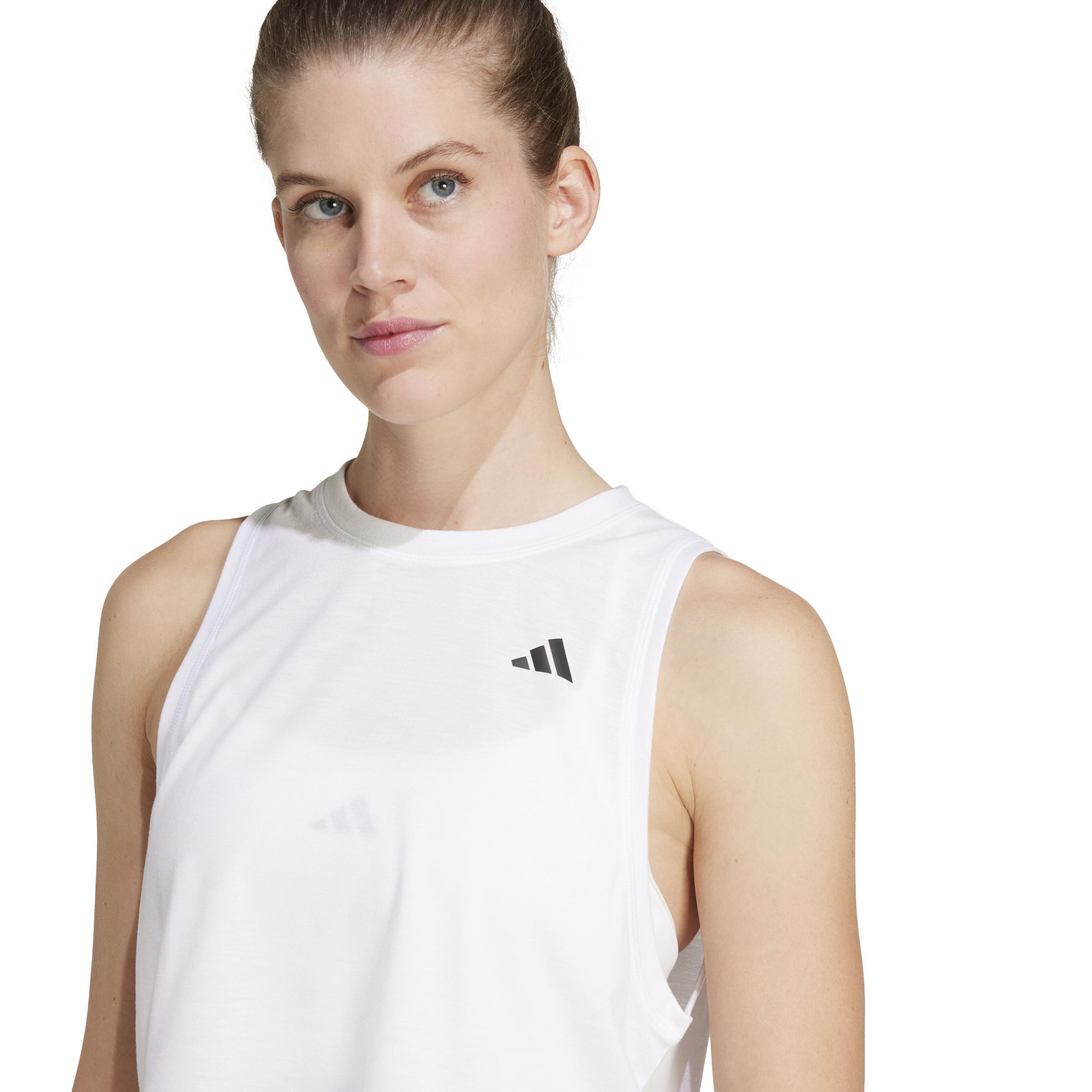 Train Essentials Boxy Workout Tank Top, White, A701_ONE, large image number 3