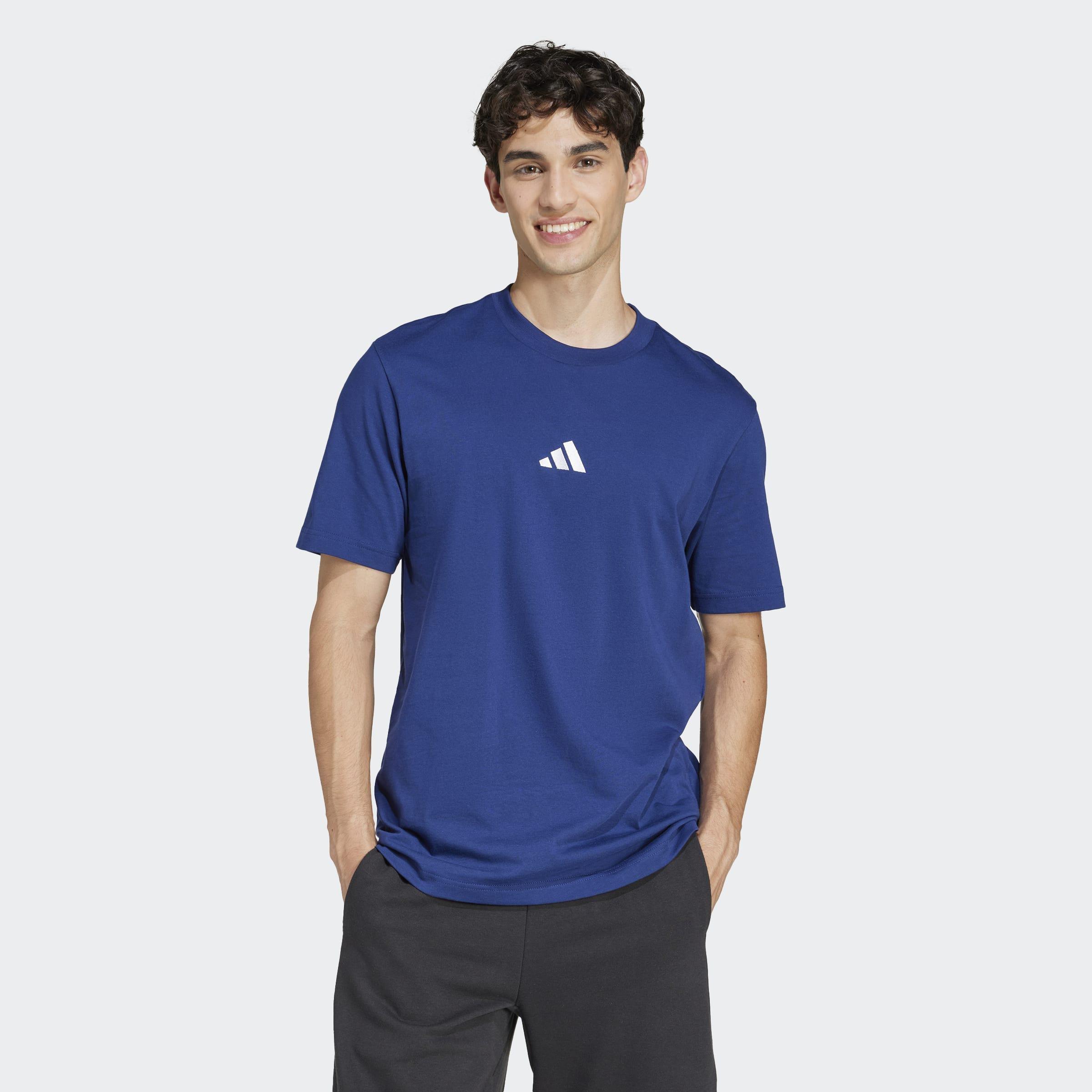 Essentials Small Logo Single Jersey T-Shirt, Blue, A701_ONE, large image number 4