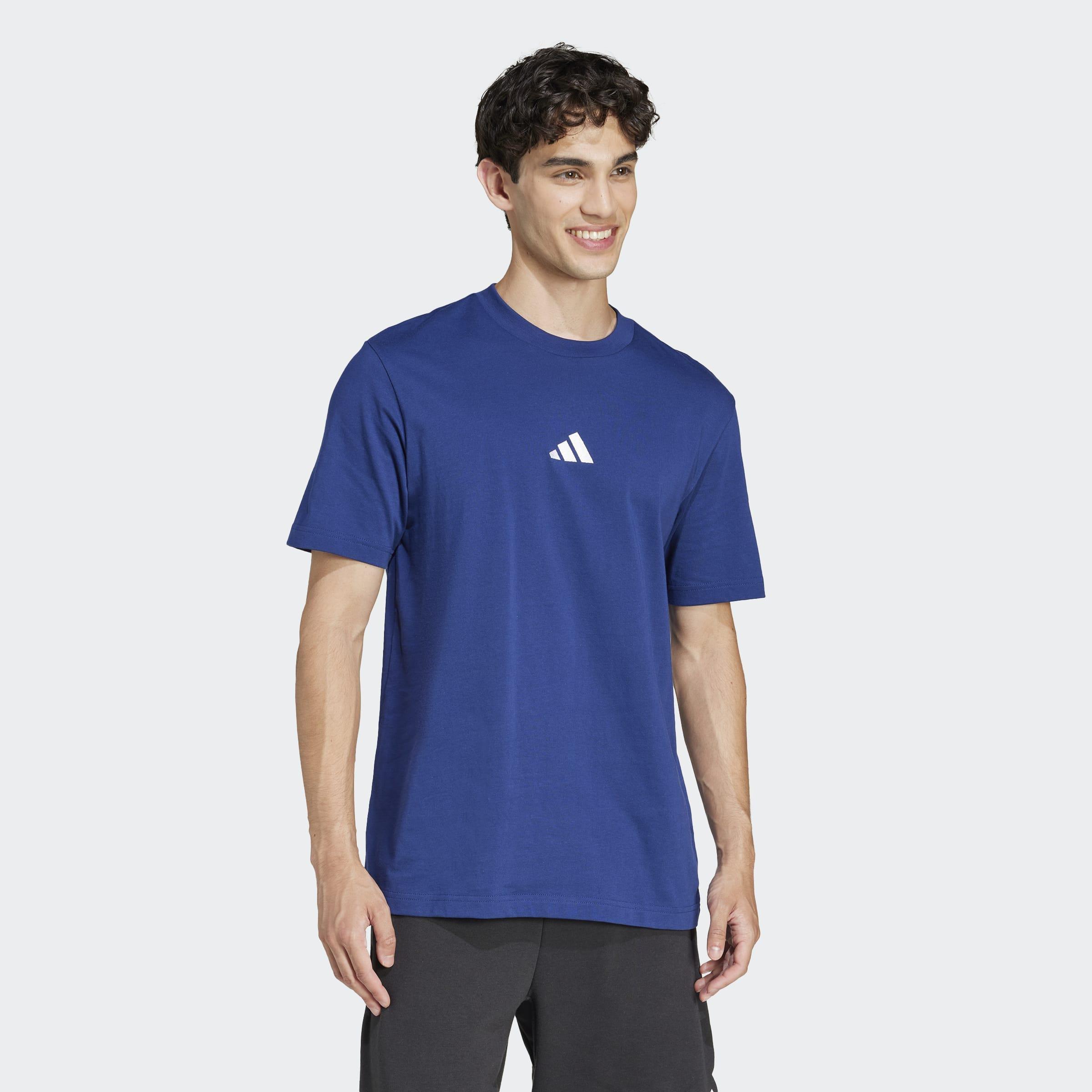 Essentials Small Logo Single Jersey T-Shirt, Blue, A701_ONE, large image number 5