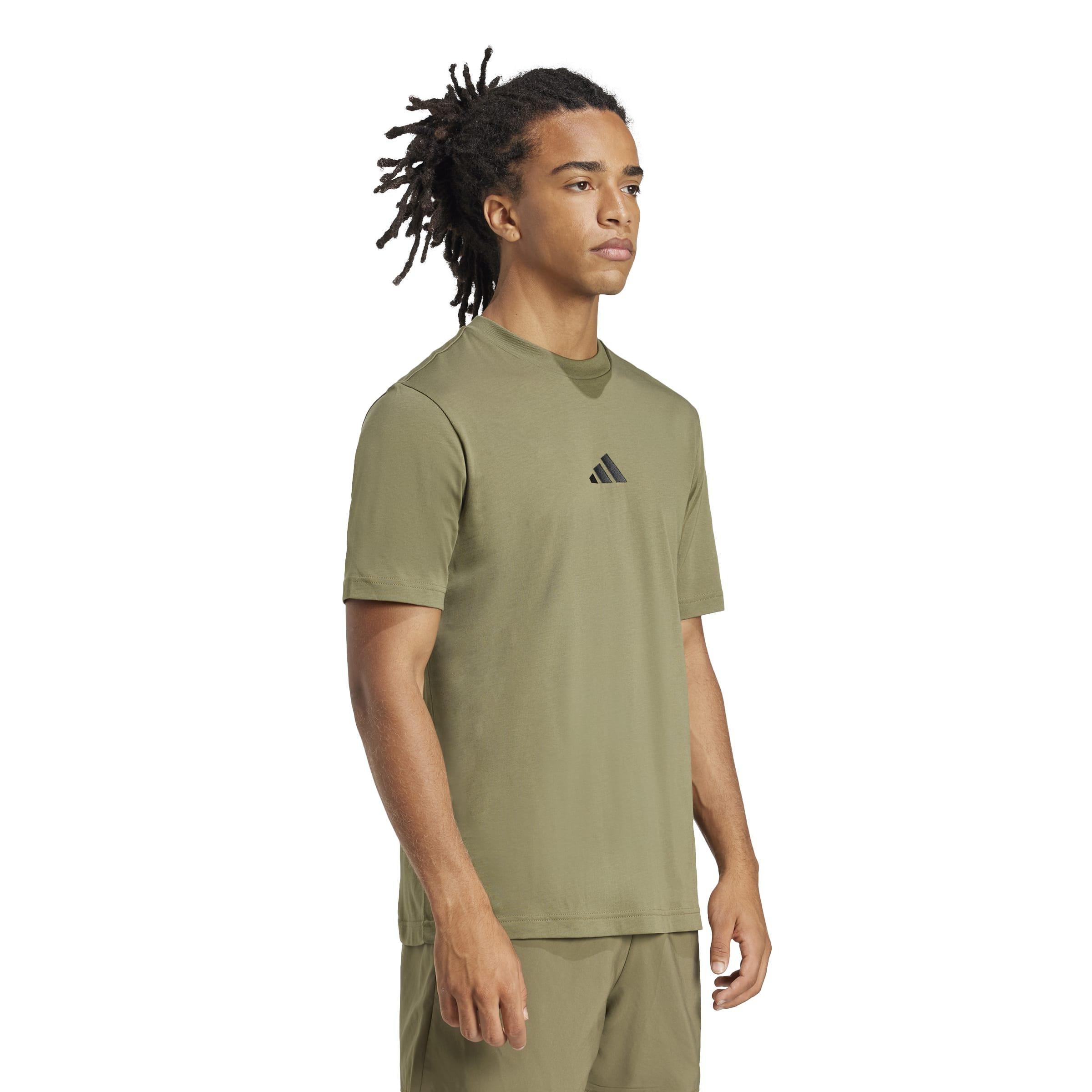 Essentials Small Logo Single Jersey T-Shirt, Green, A701_ONE, large image number 8