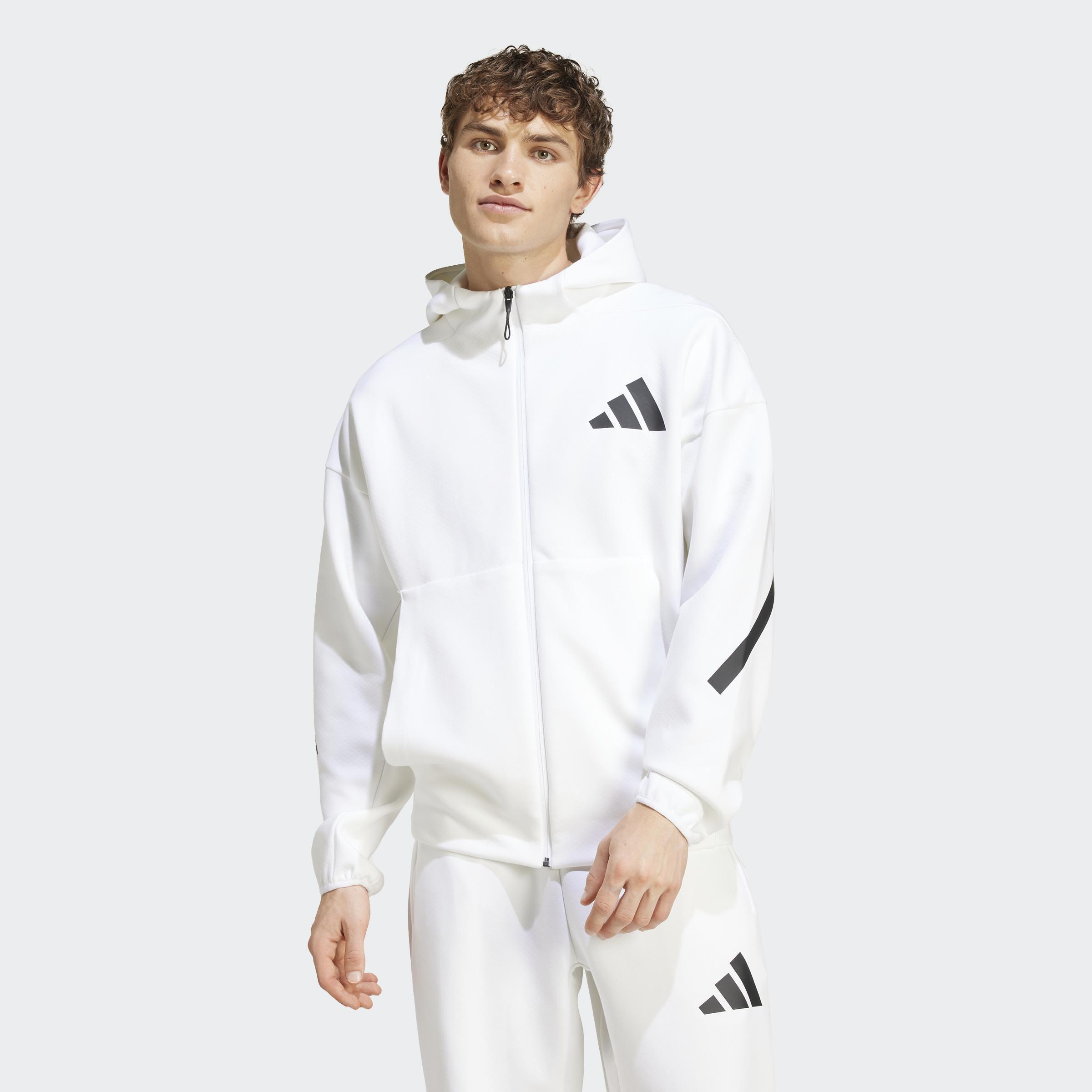 Adidas Z.N.E. Full Zip, White, A701_ONE, medium