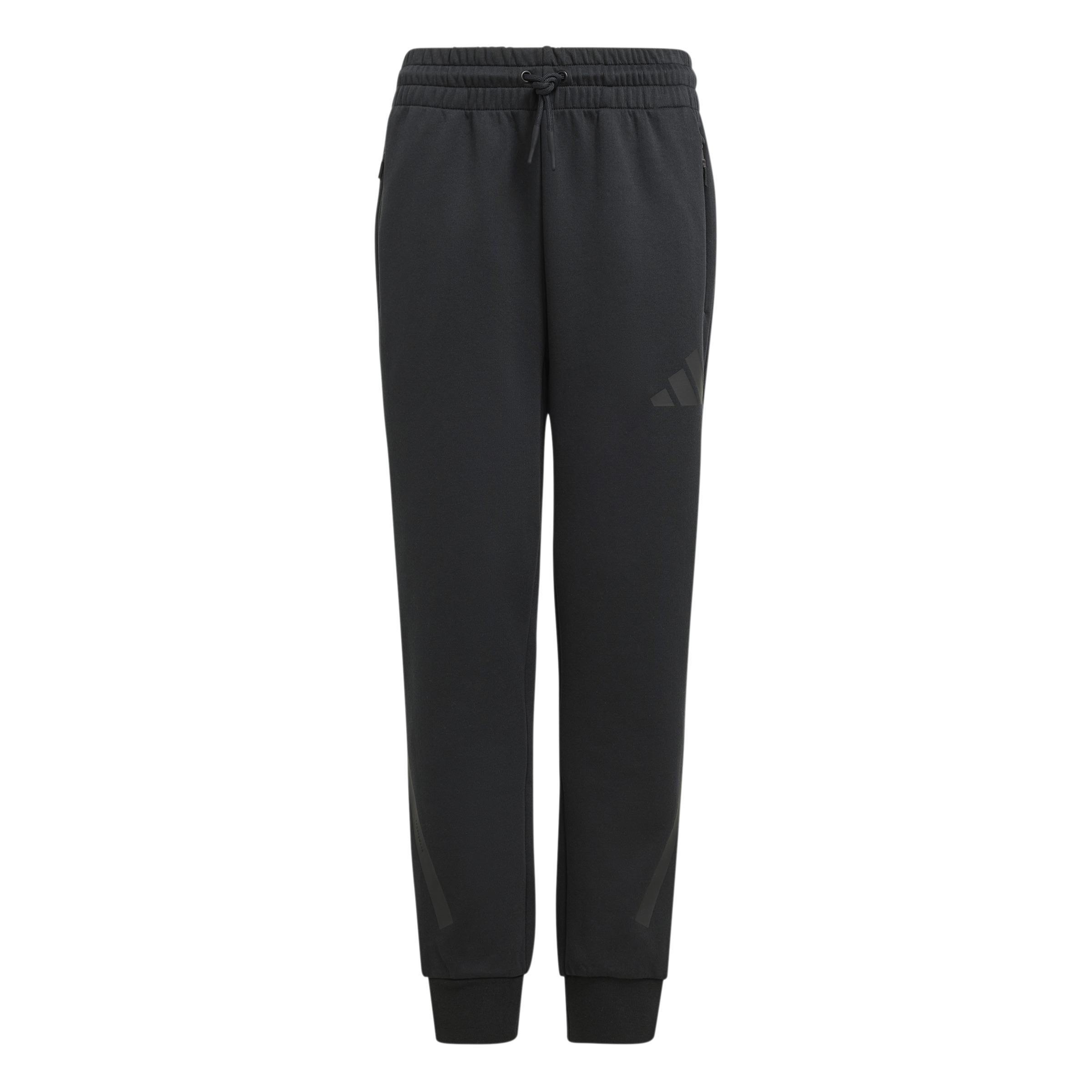 Unisex Kids adidas Z.N.E. Tapered-Leg Tracksuit Bottoms, Black, , large image number 0