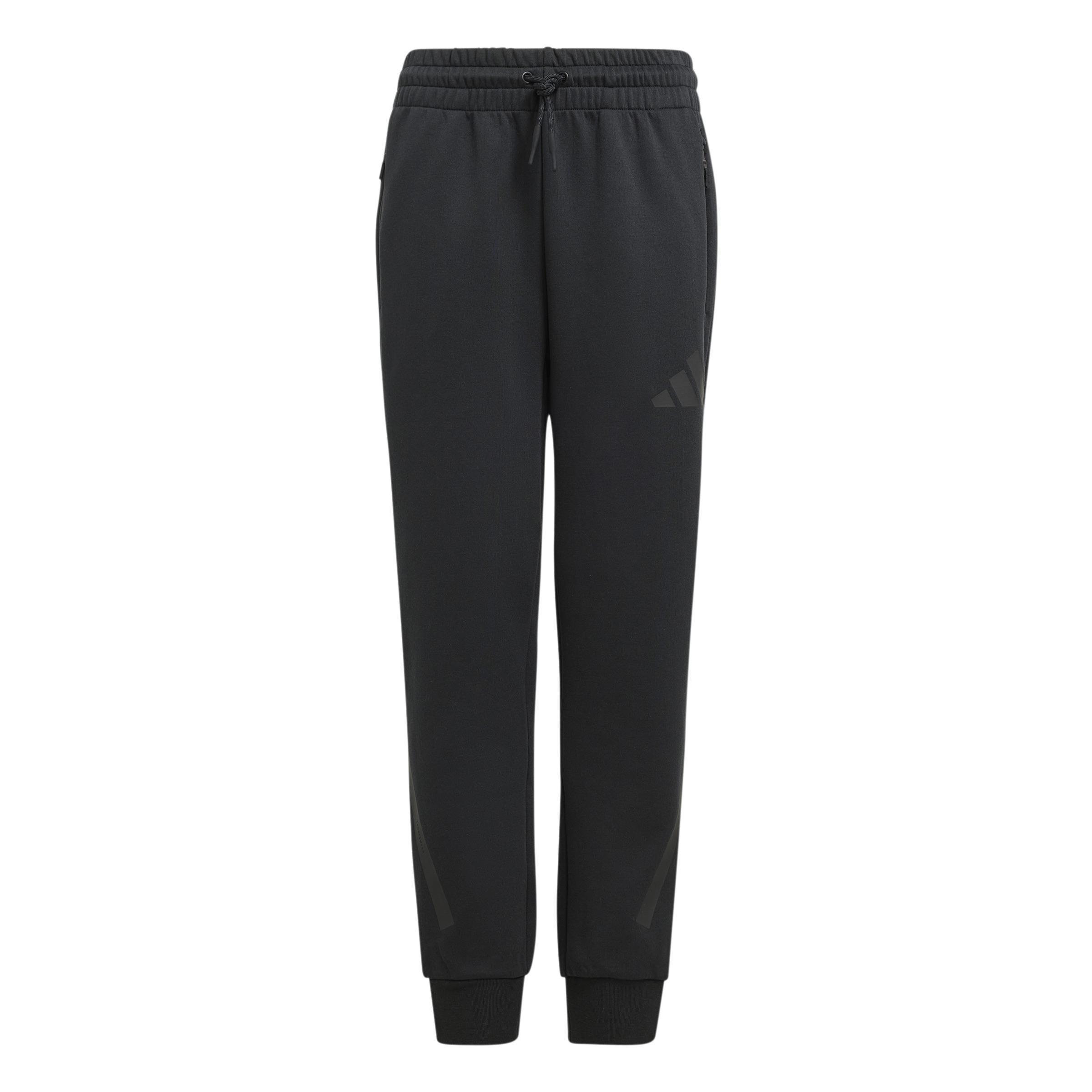 Unisex Kids adidas Z.N.E. Tapered-Leg Tracksuit Bottoms, Black, , large image number 1