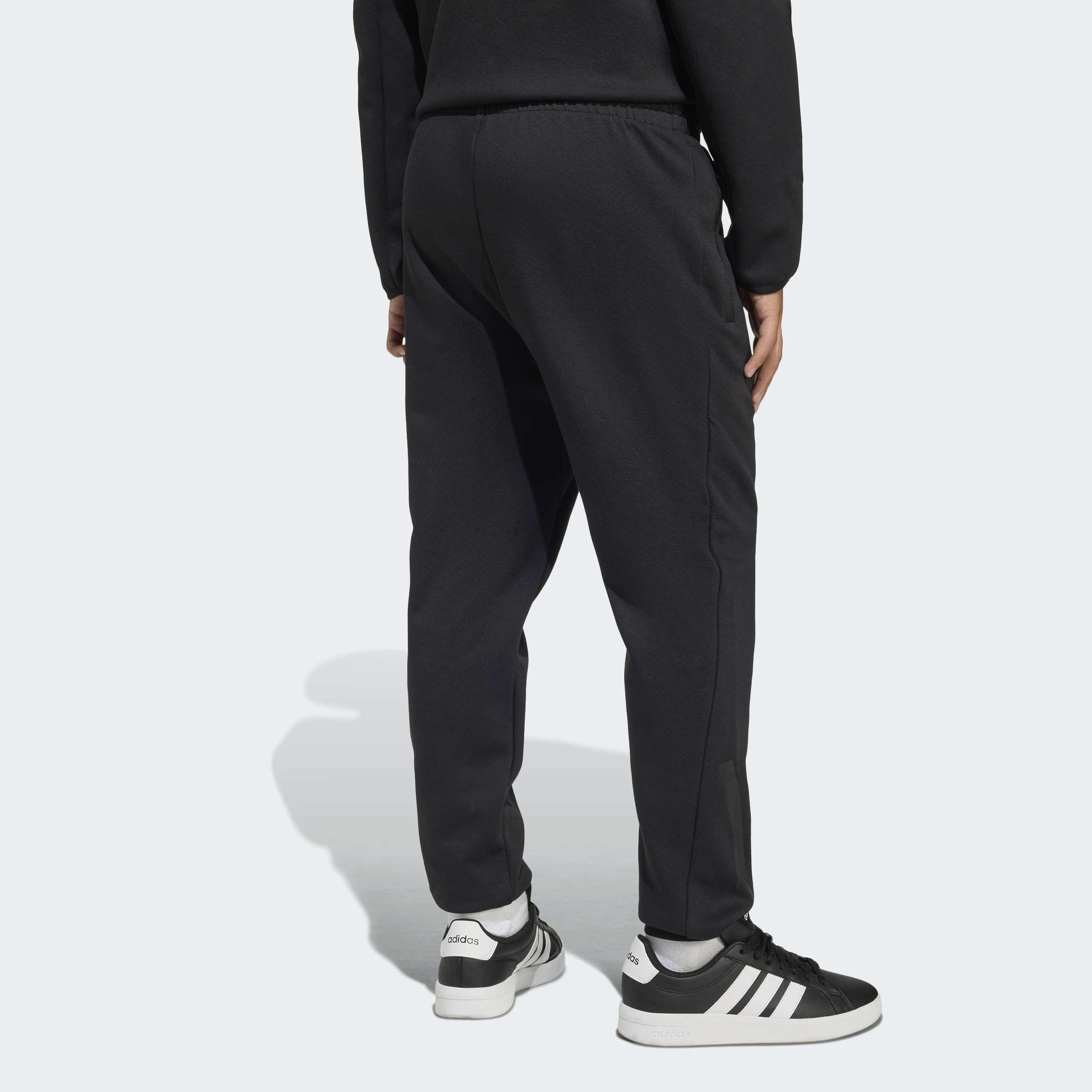 Unisex Kids adidas Z.N.E. Tapered-Leg Tracksuit Bottoms, Black, A701_ONE, large image number 6